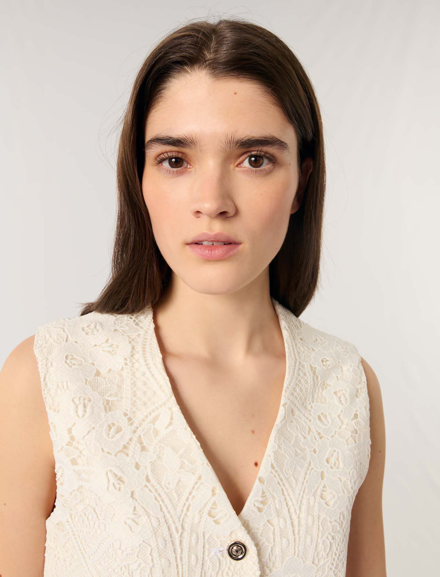 Lace jacket White For Women | Maje