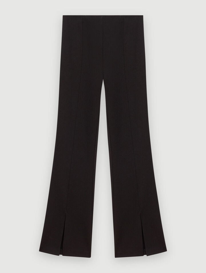 Black slit pants