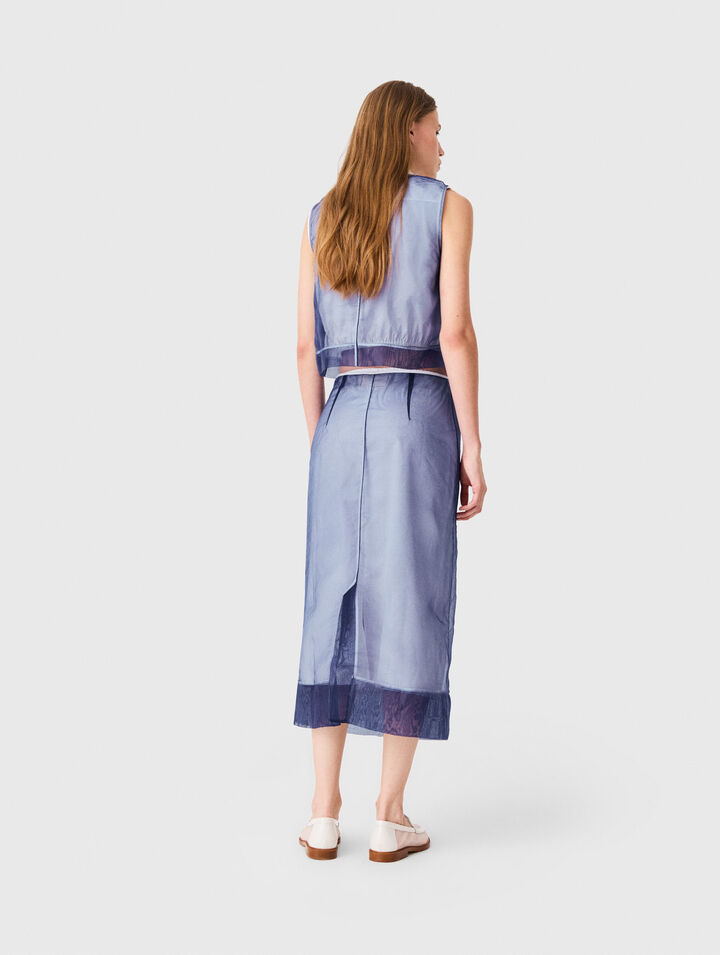 Cotton and removable organza skirt