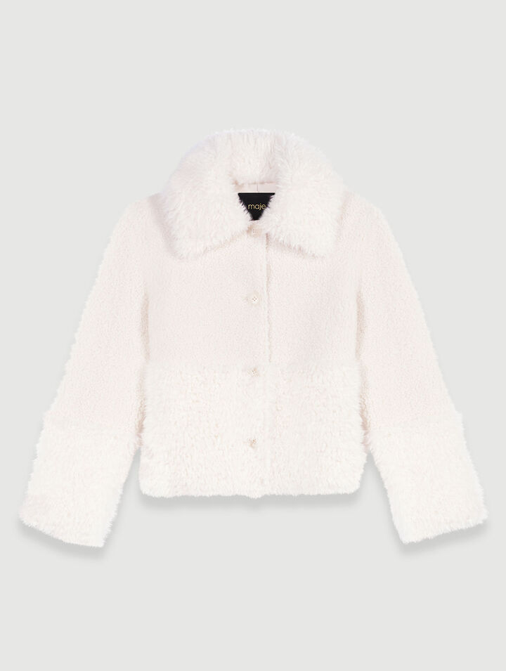 Short fake fur coat