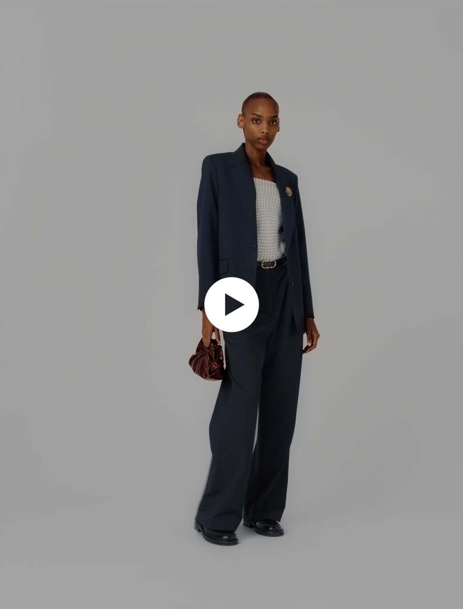 Pinstripe suit jacket