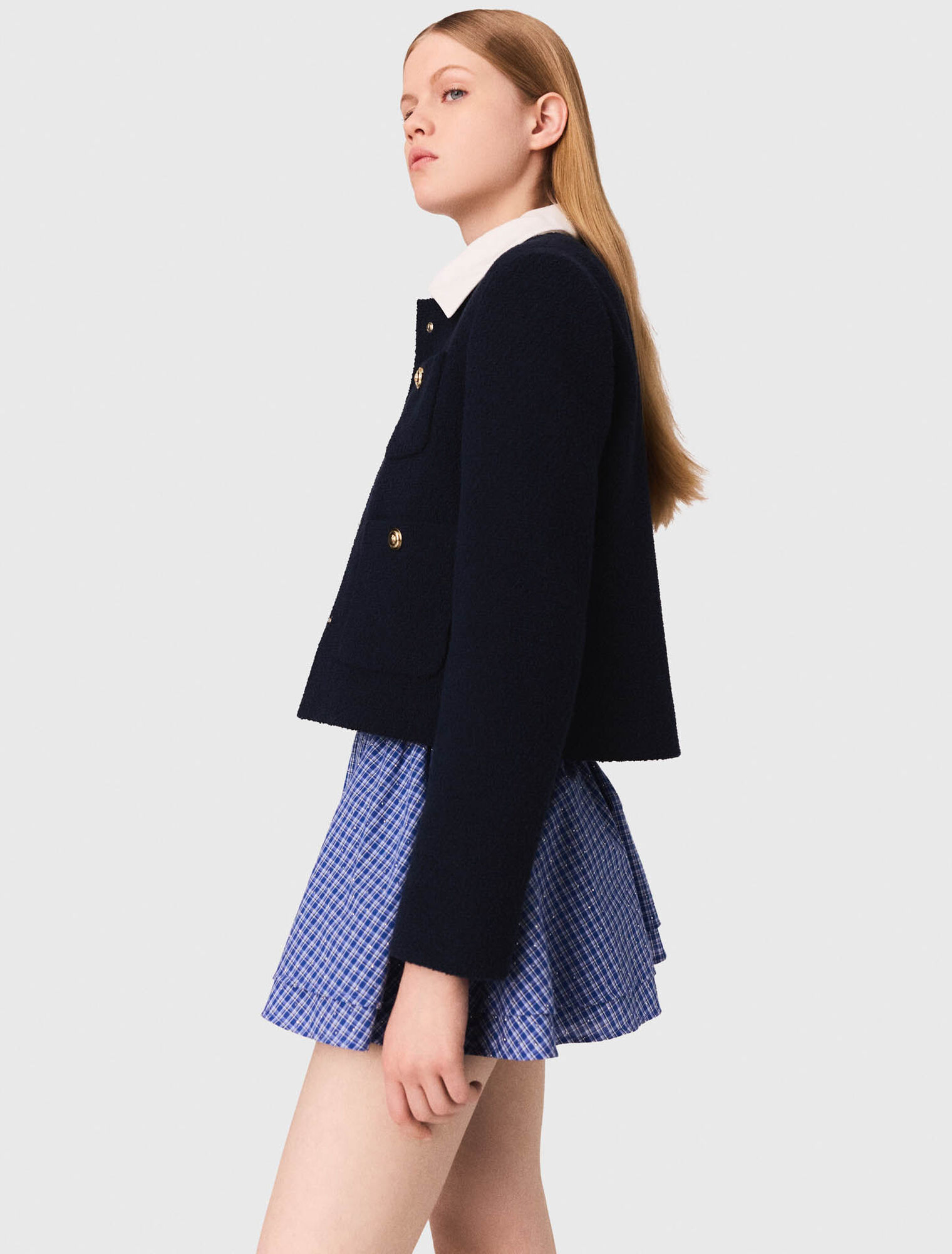 Cropped tweed jacket