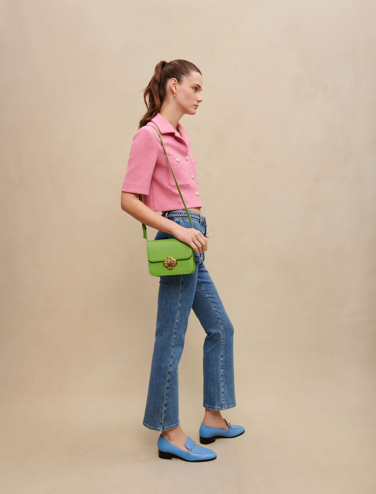 Jeans with braided details