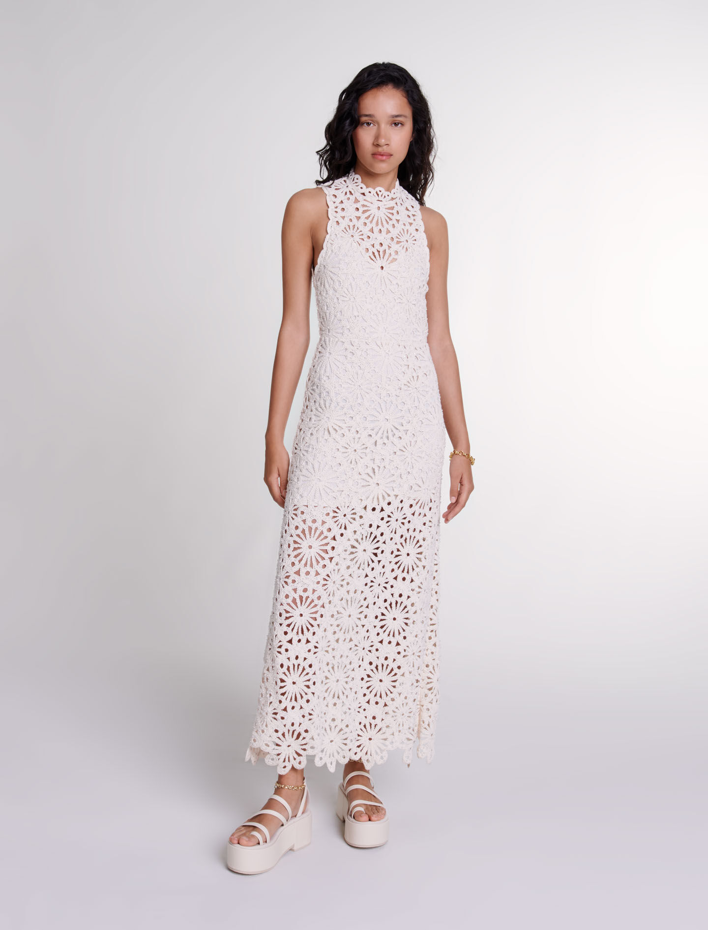 Robe guipure maje sale