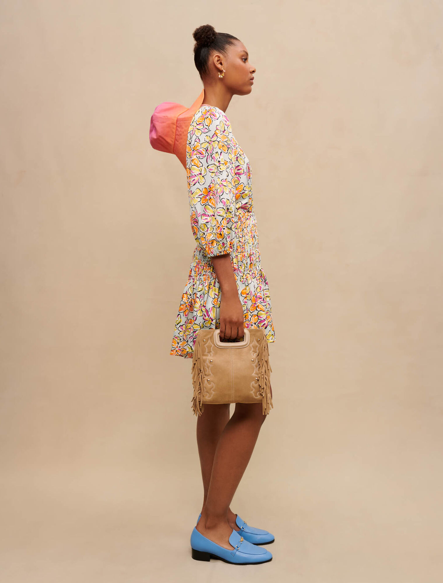 Short floral printed dress