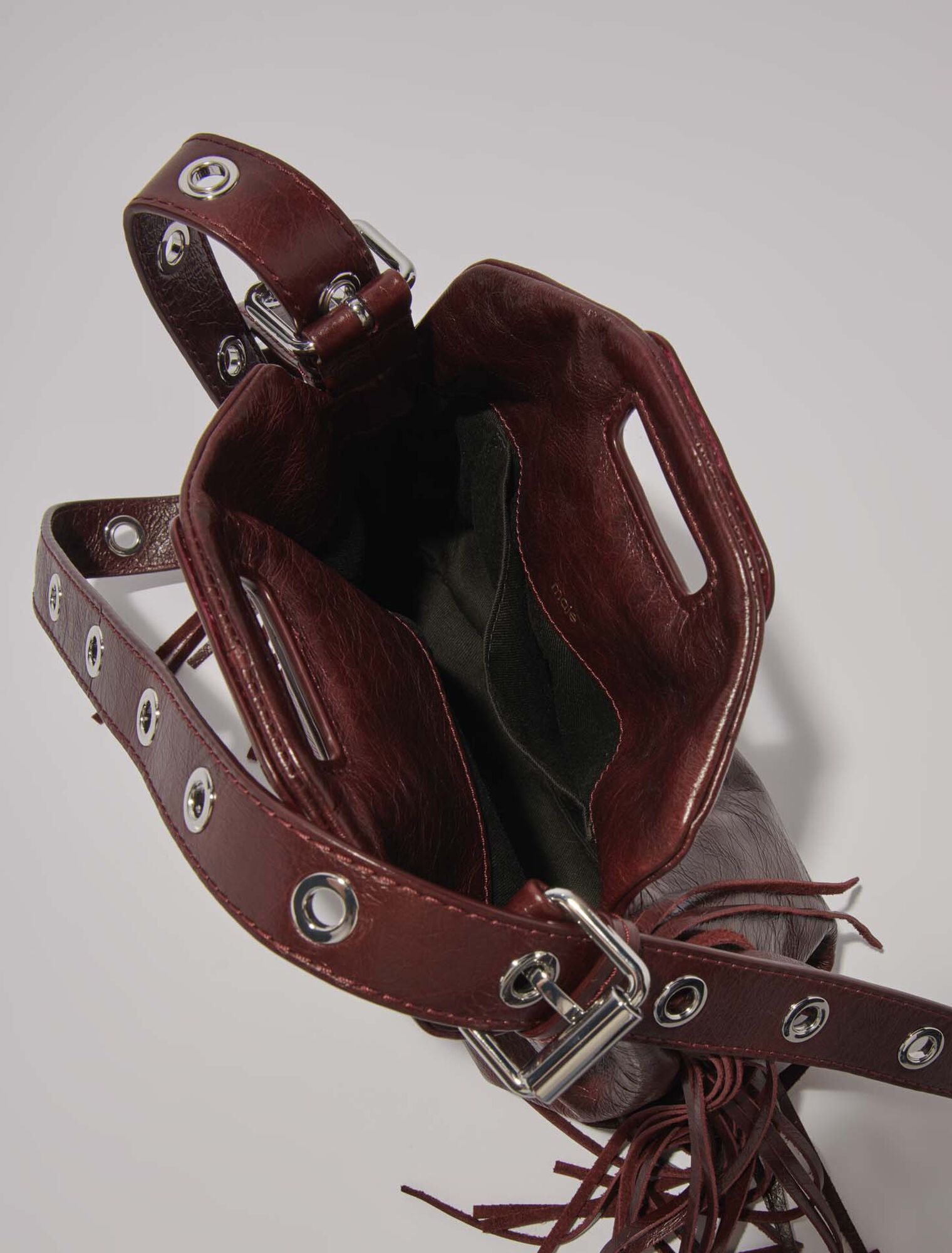 Miss M mini cracked leather bag