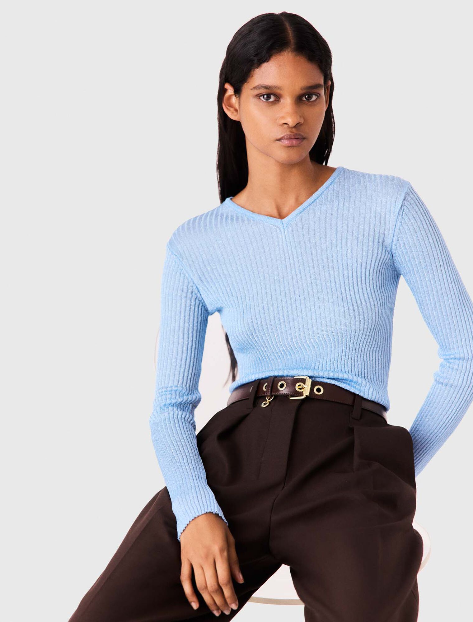Lurex knit jumper