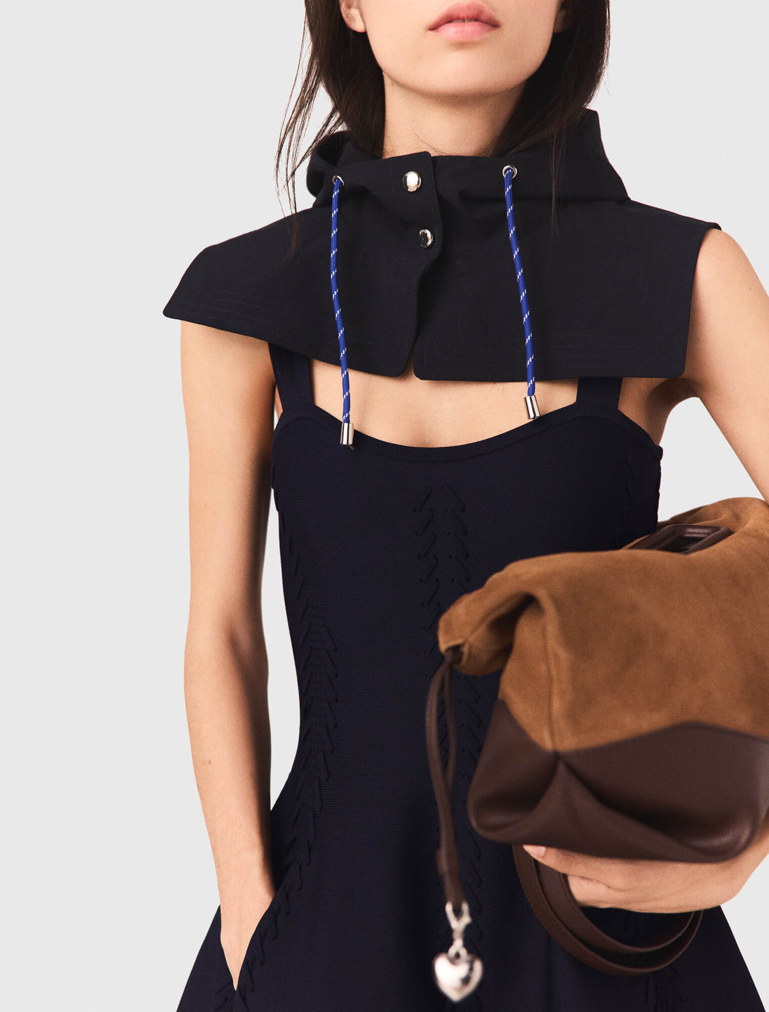 Mini knitted babydoll dress