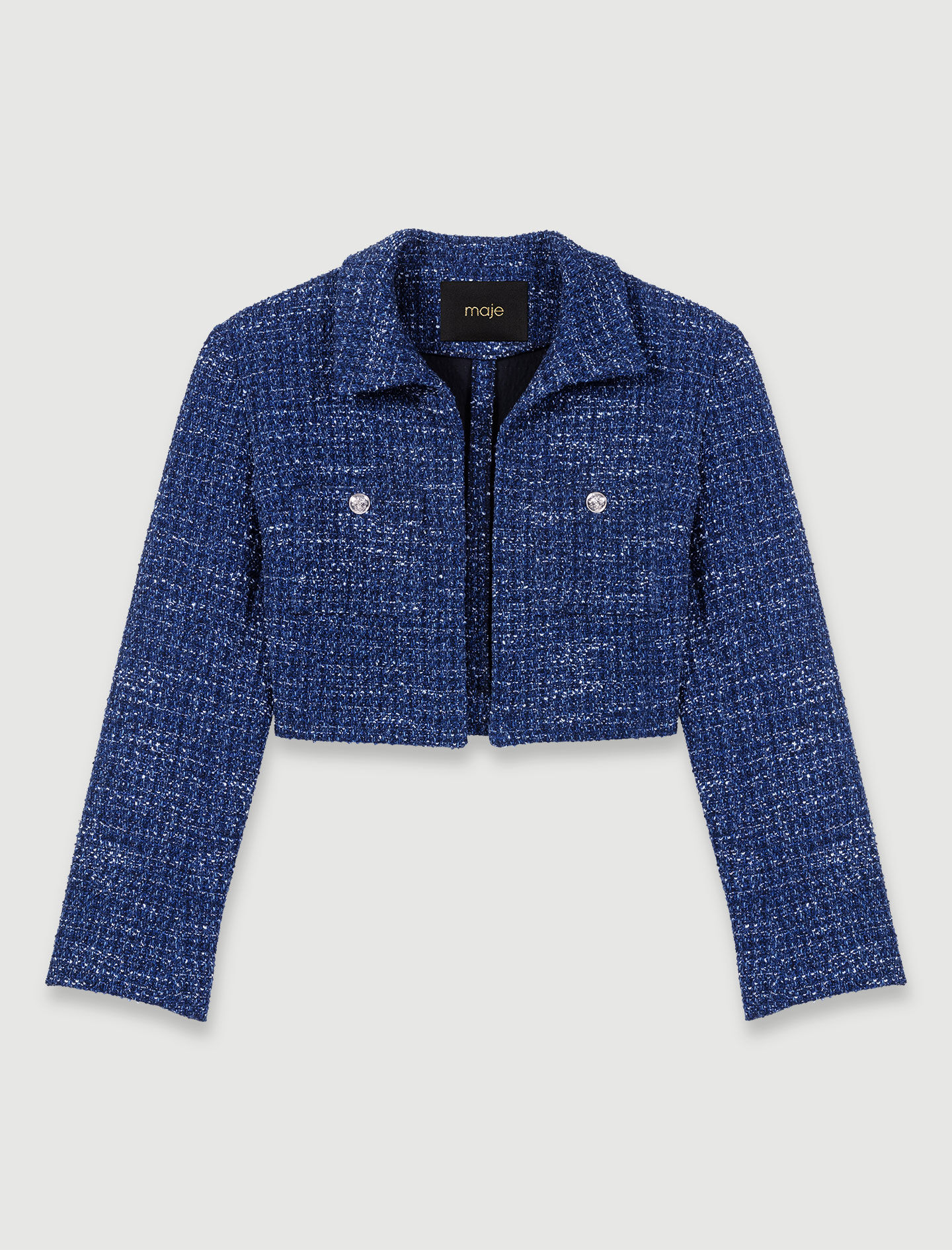 2-in-1 tweed dress Blue For Women | Maje