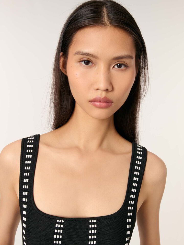 Mini jacquard knit dress
