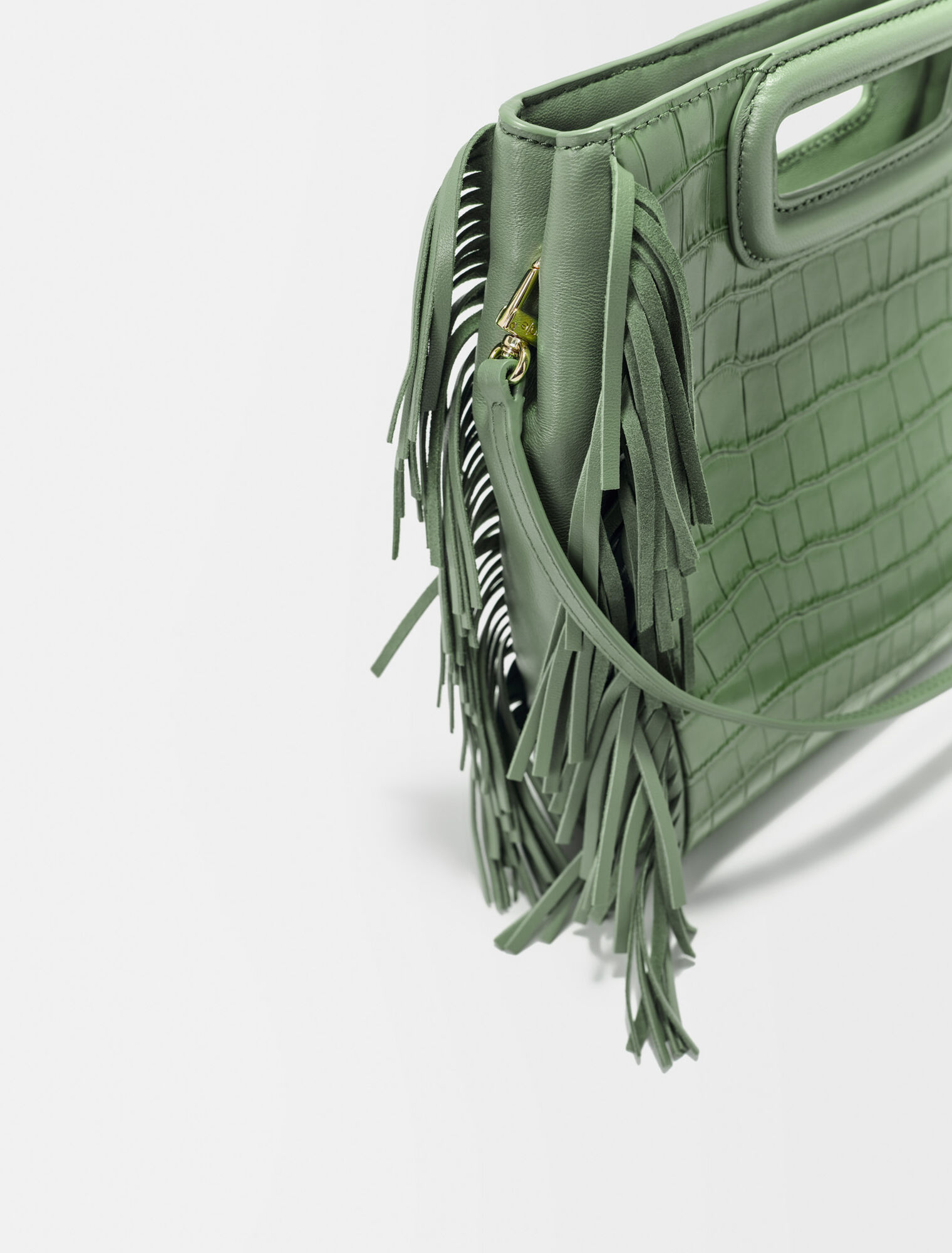 M bag in crocodile-effect leather