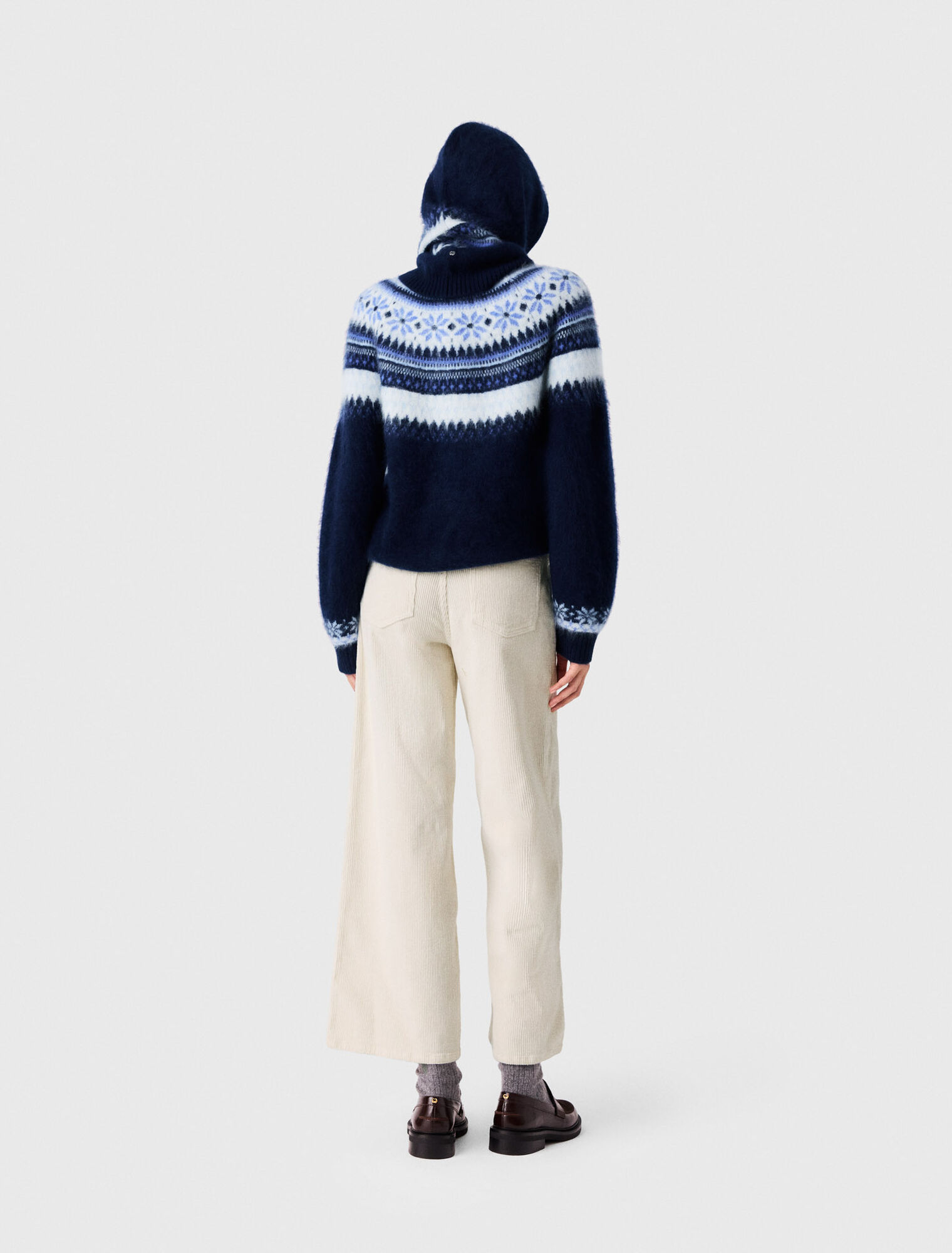 Wide-leg corduroy trousers