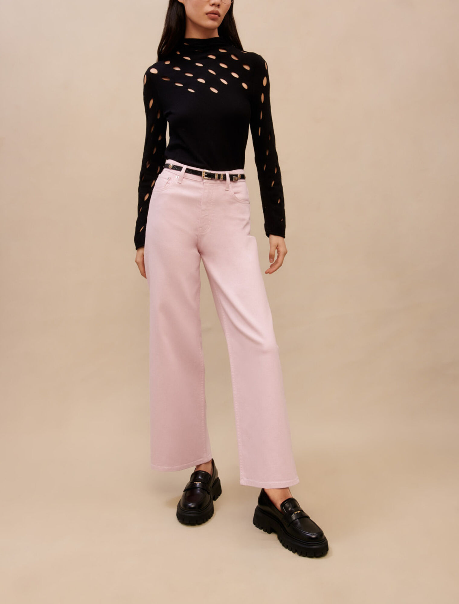 Large pink jeans