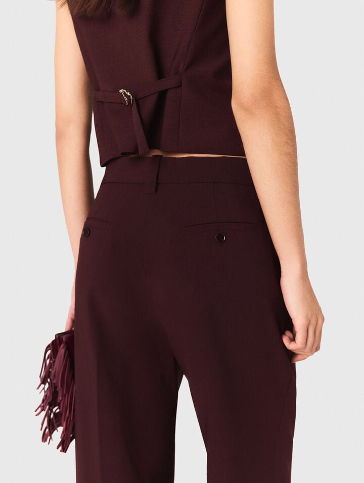 Tailored high-waisted suit trousers
