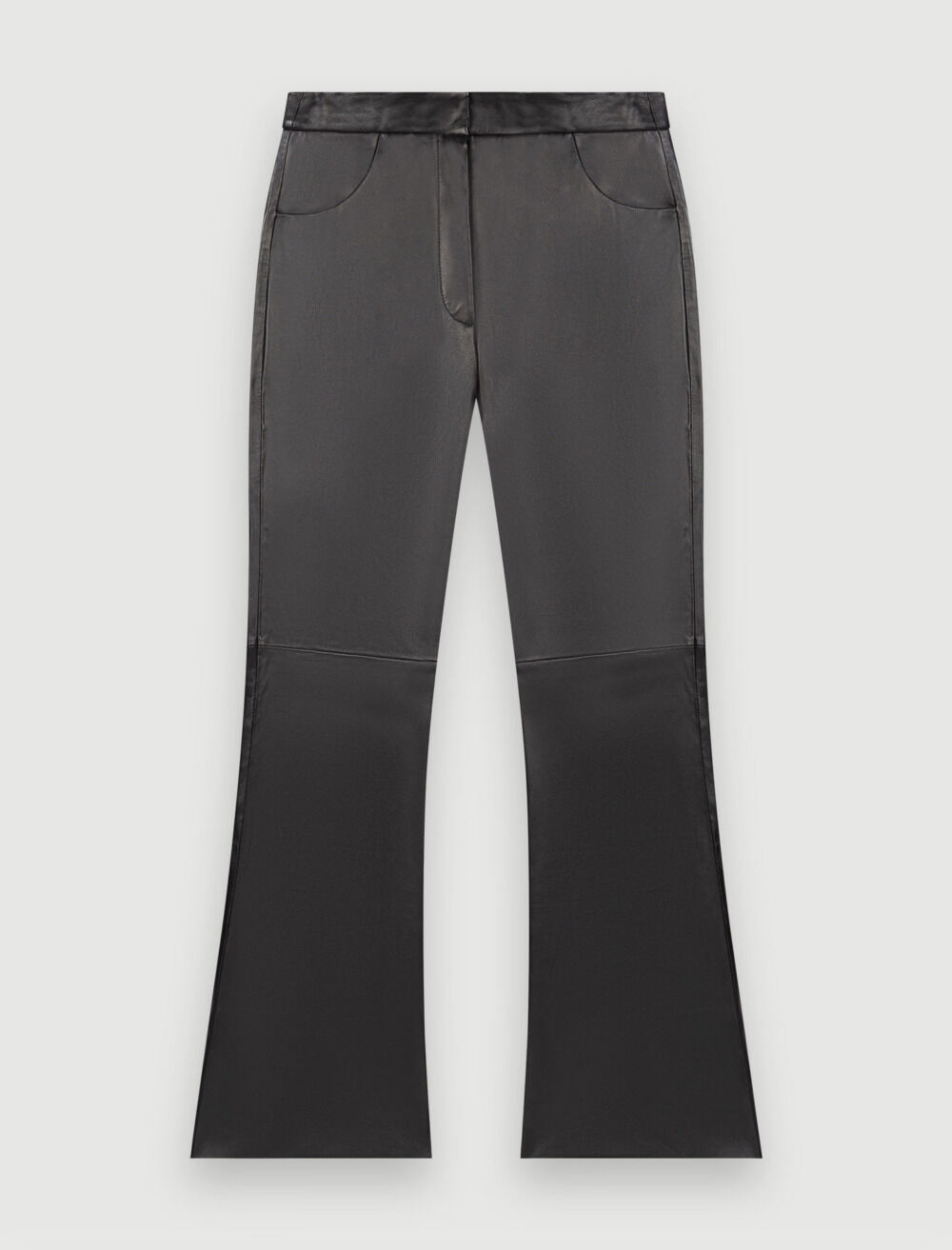 MAJE スキニーパンツ レザー Leather trousers Black / Gray For Women | Maje