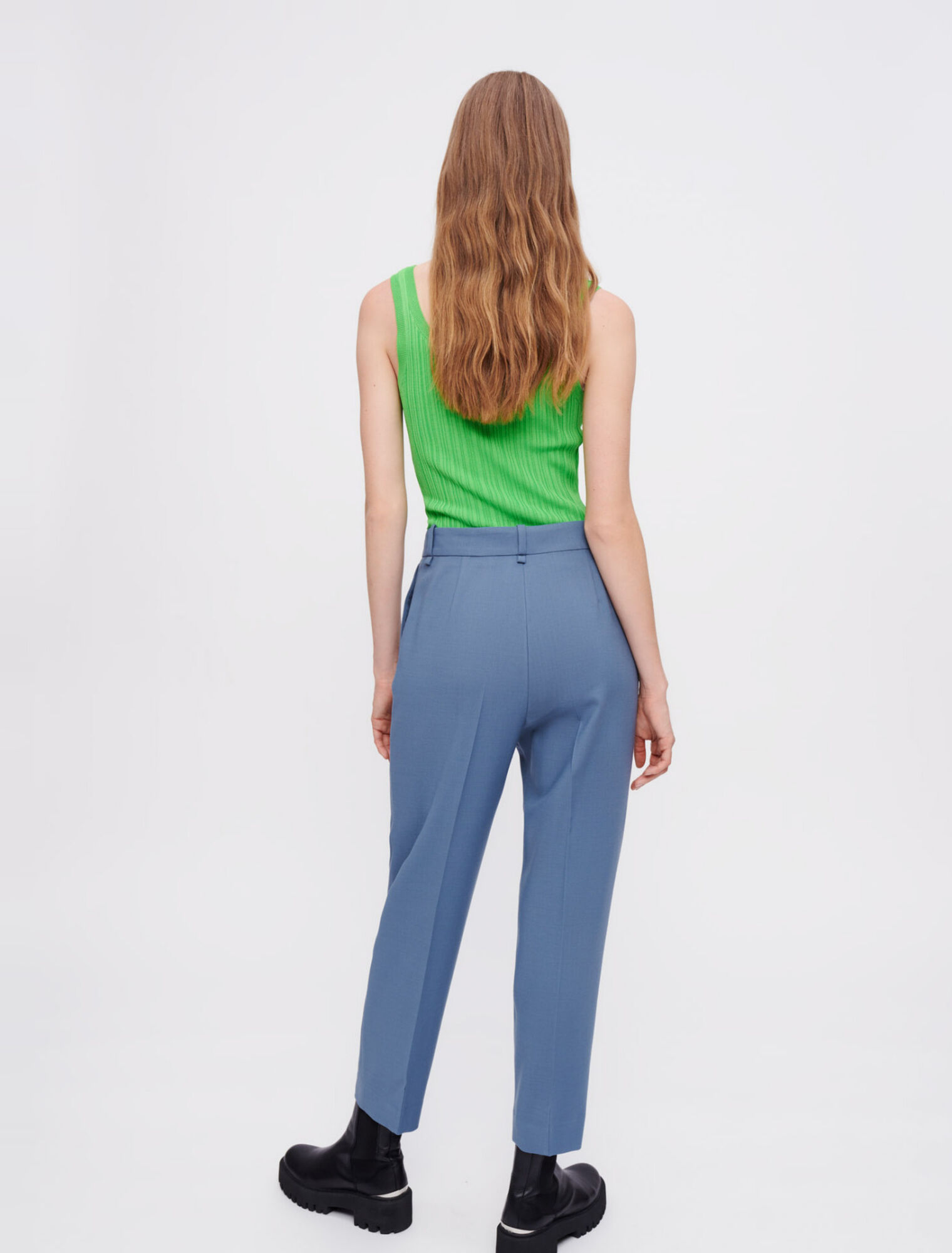 Straight-leg tailored pants