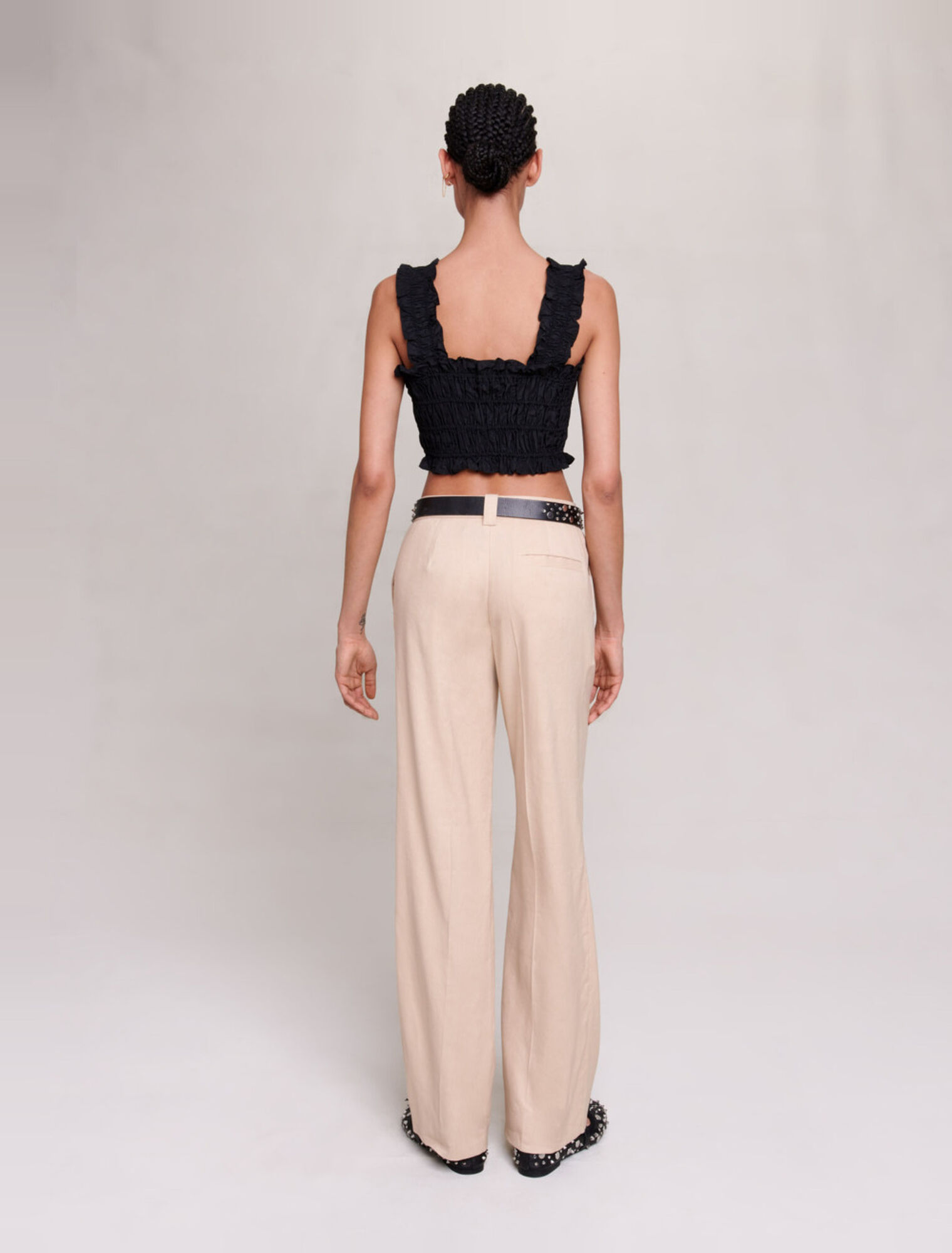 Smocked cropped top