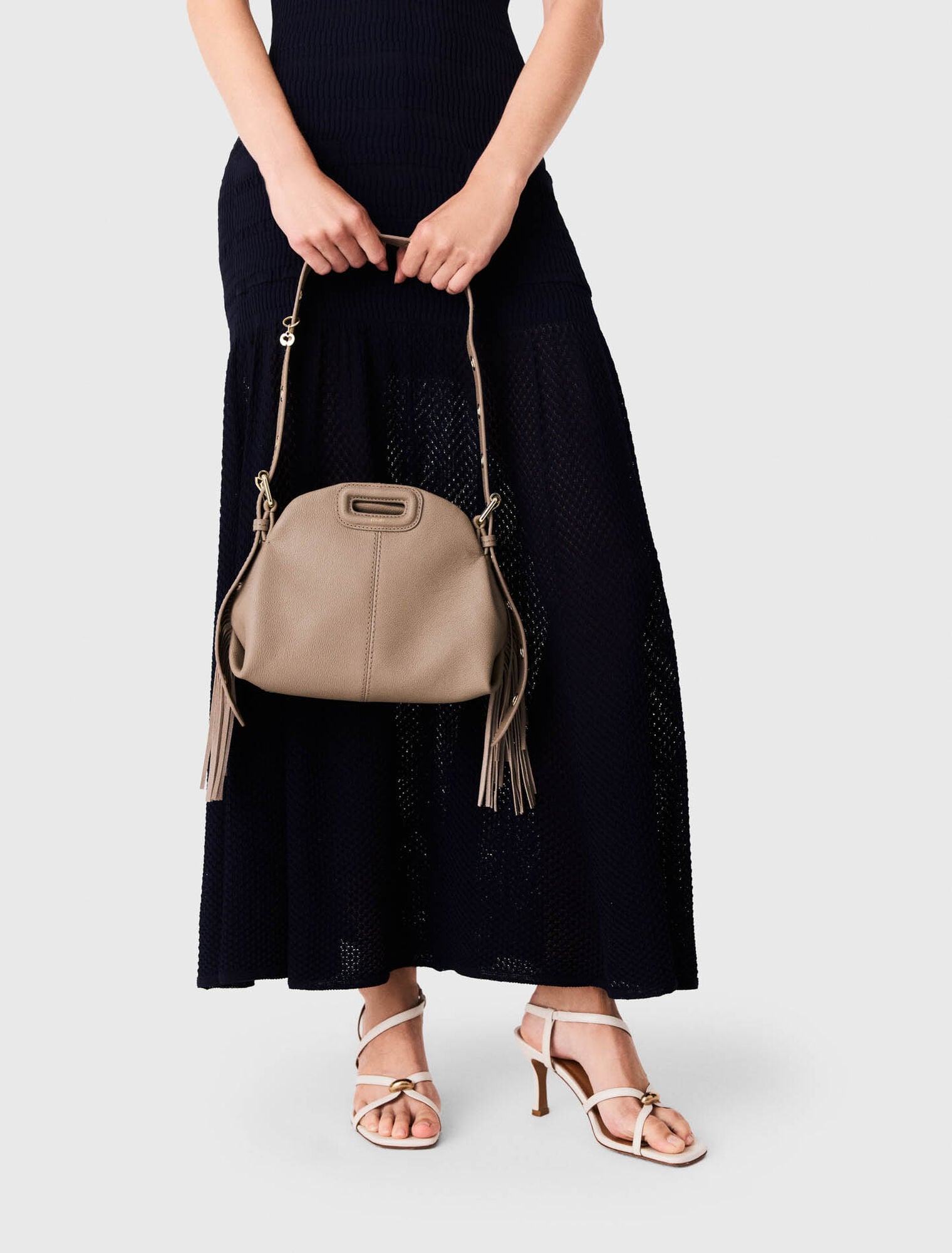 Grained leather mini Miss M bag