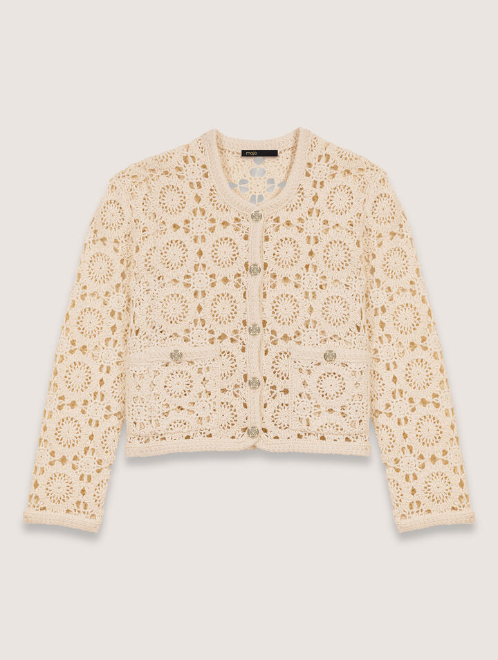 Crochet cropped cardigan