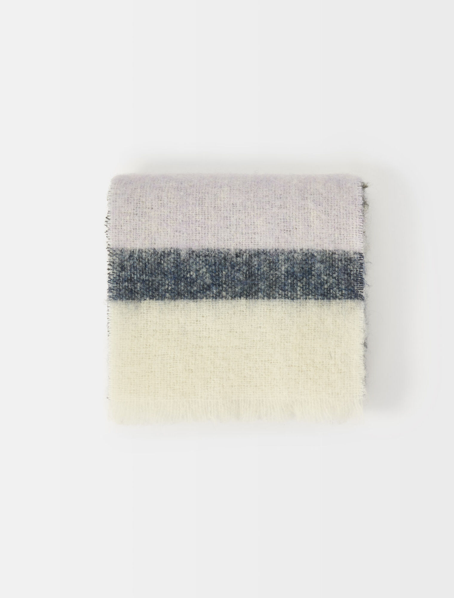 Checked wool and alpaca scarf