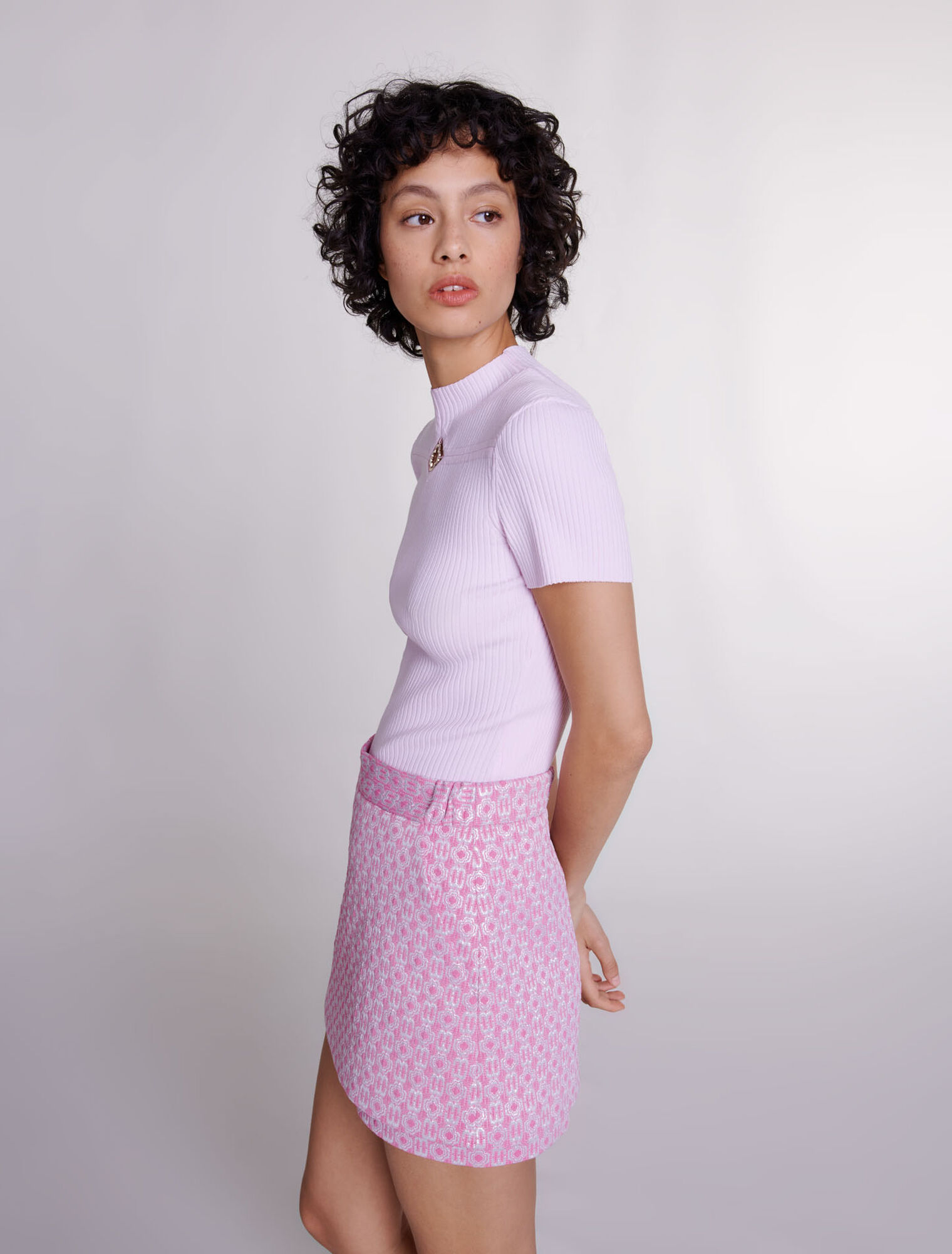 Openwork rib top