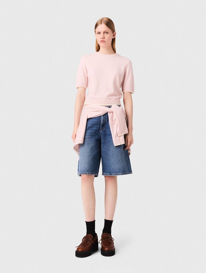 100% wool short-sleeve jumper