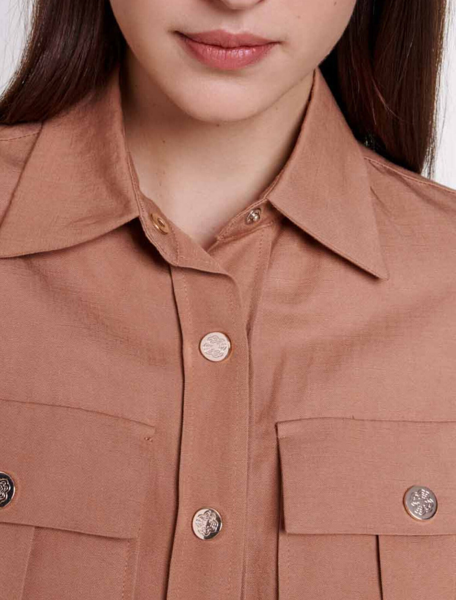 Linen blend trouser suit