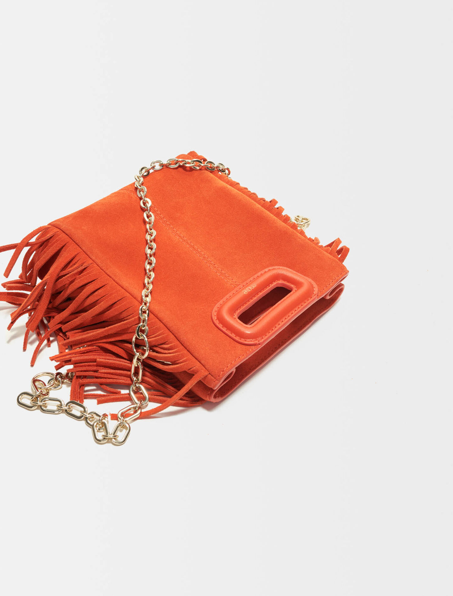 M mini bag in suede leather
