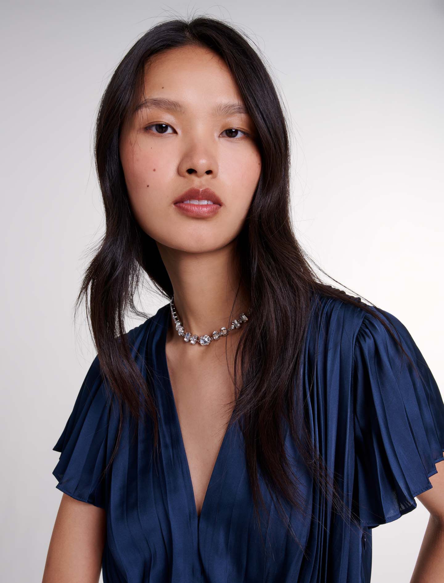 Short pleated dress Blue For Women | Maje Short pleated dress Blue For Women | Maje