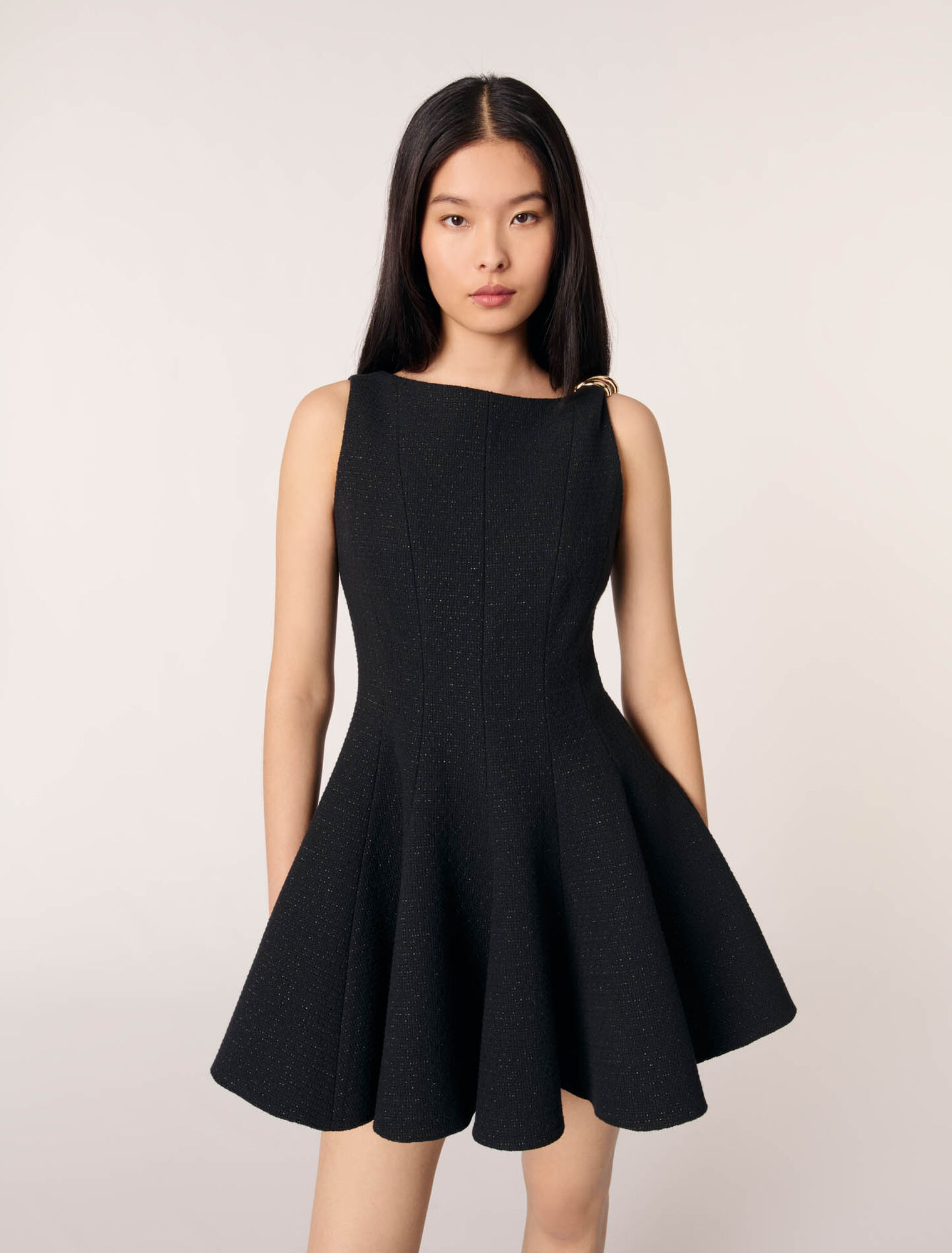 Mini flared tweed dress