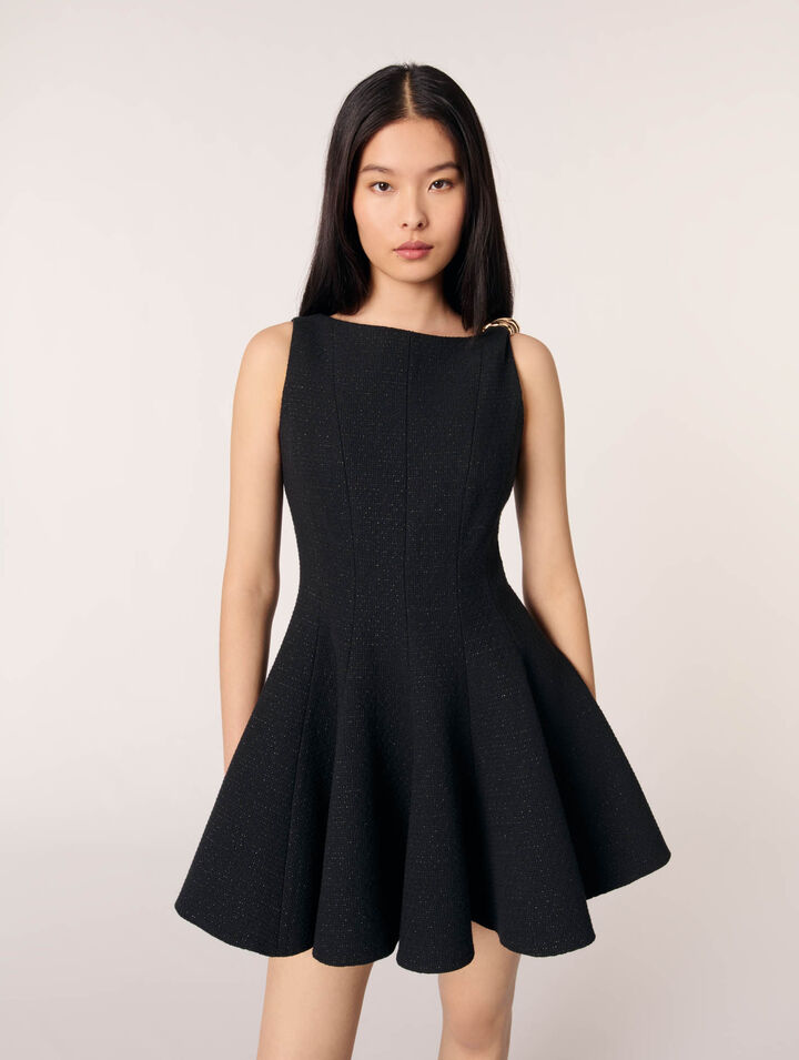 Mini flared tweed dress