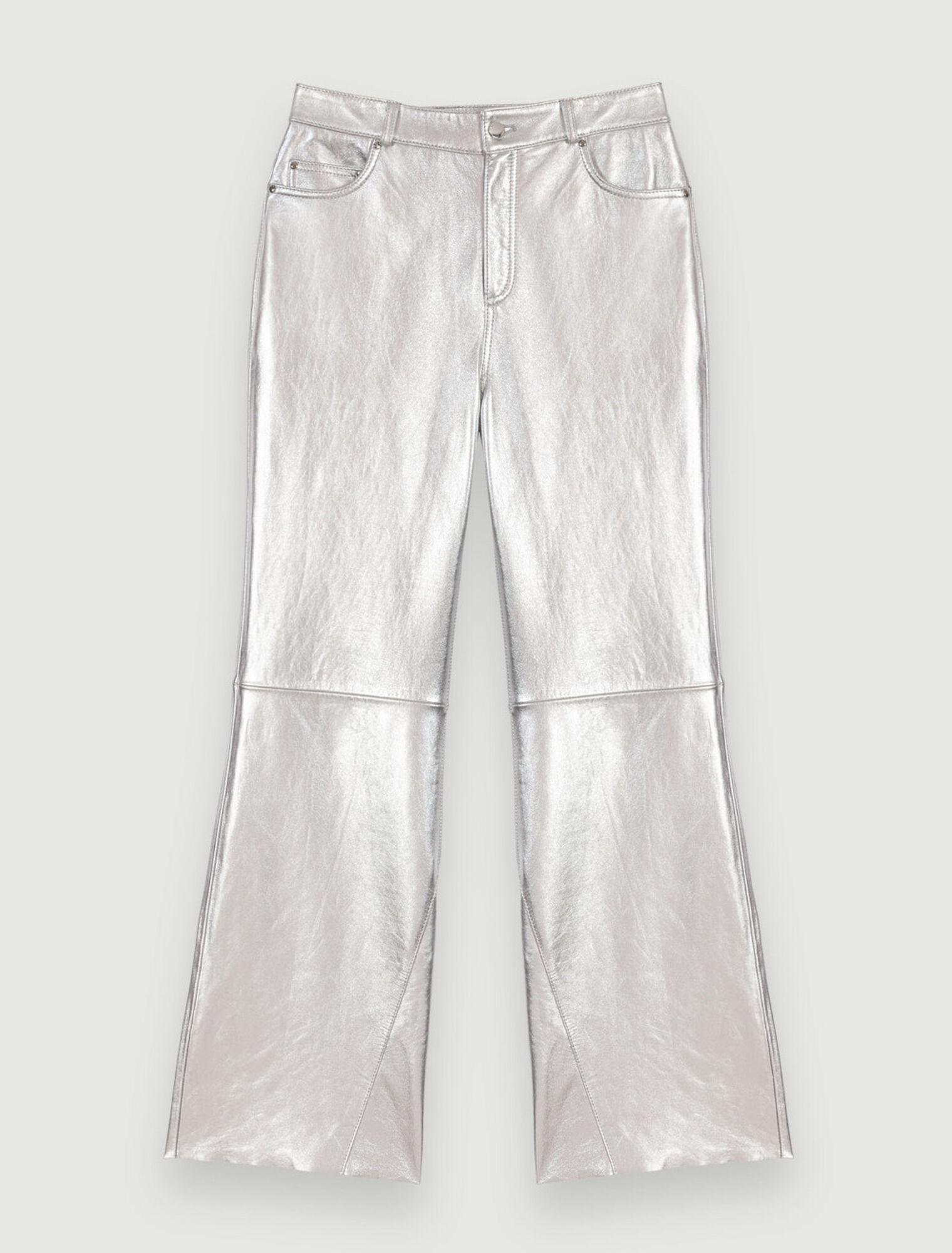 Silver leather trousers