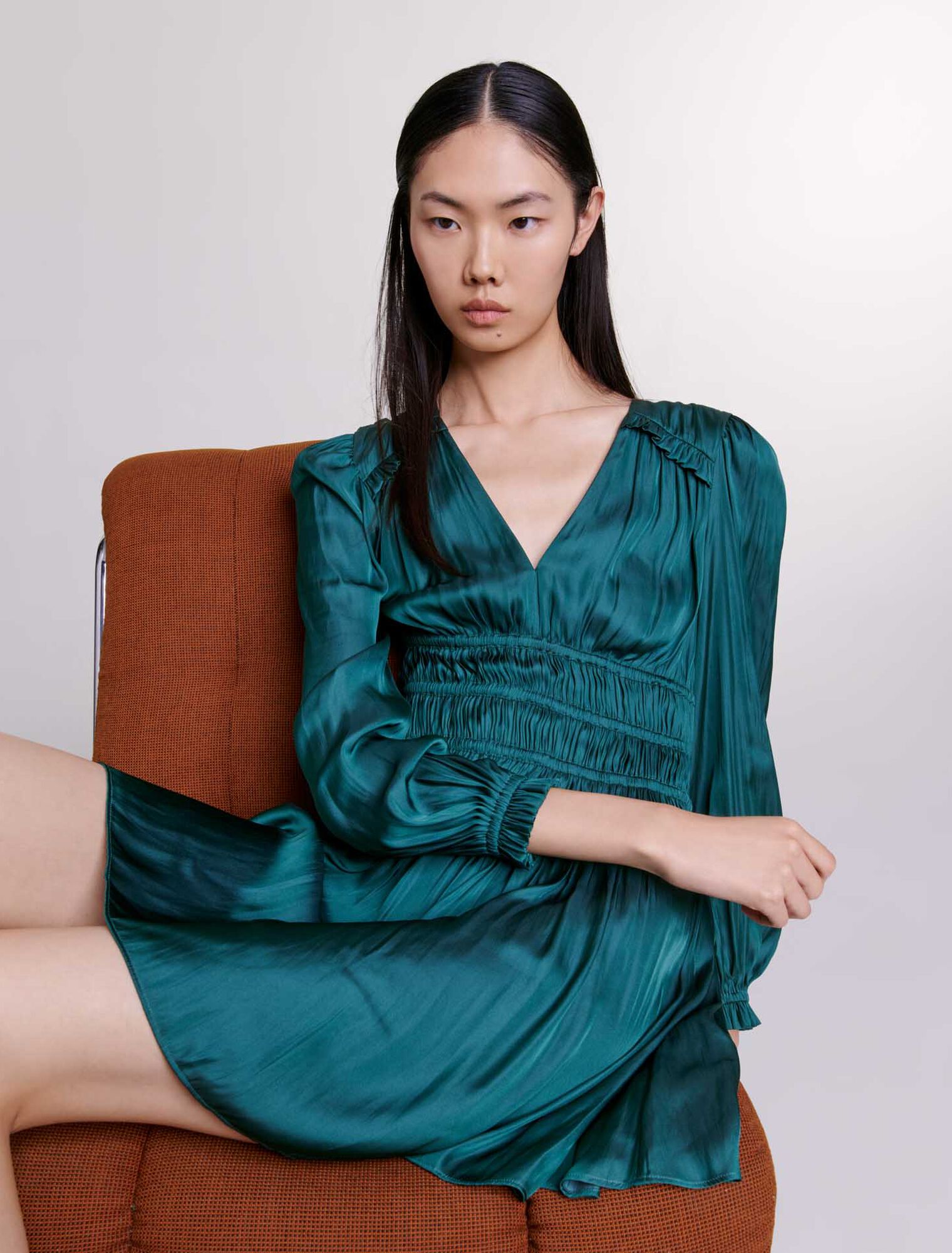Short satin dress