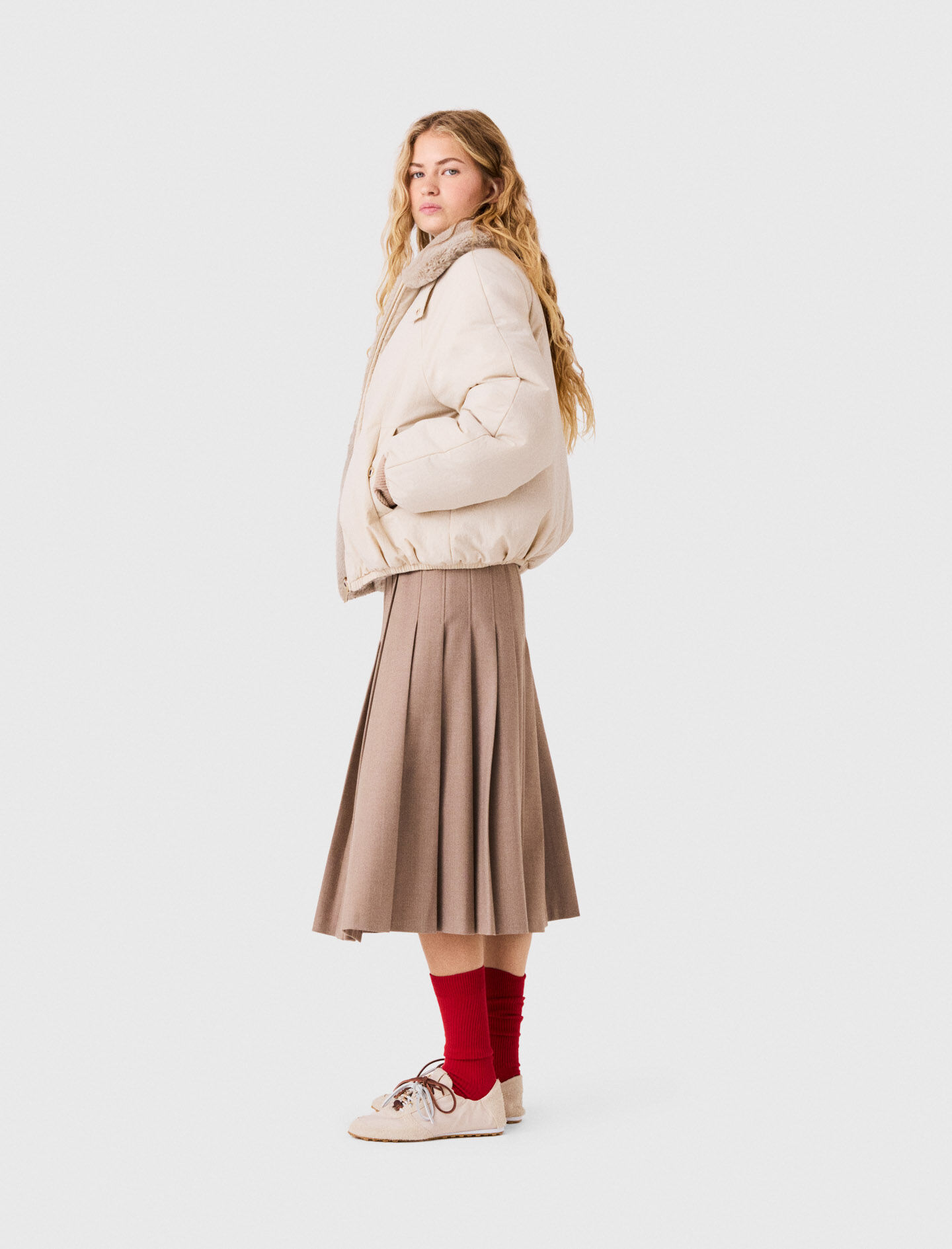 Reversible Faux Fur Puffer Jacket