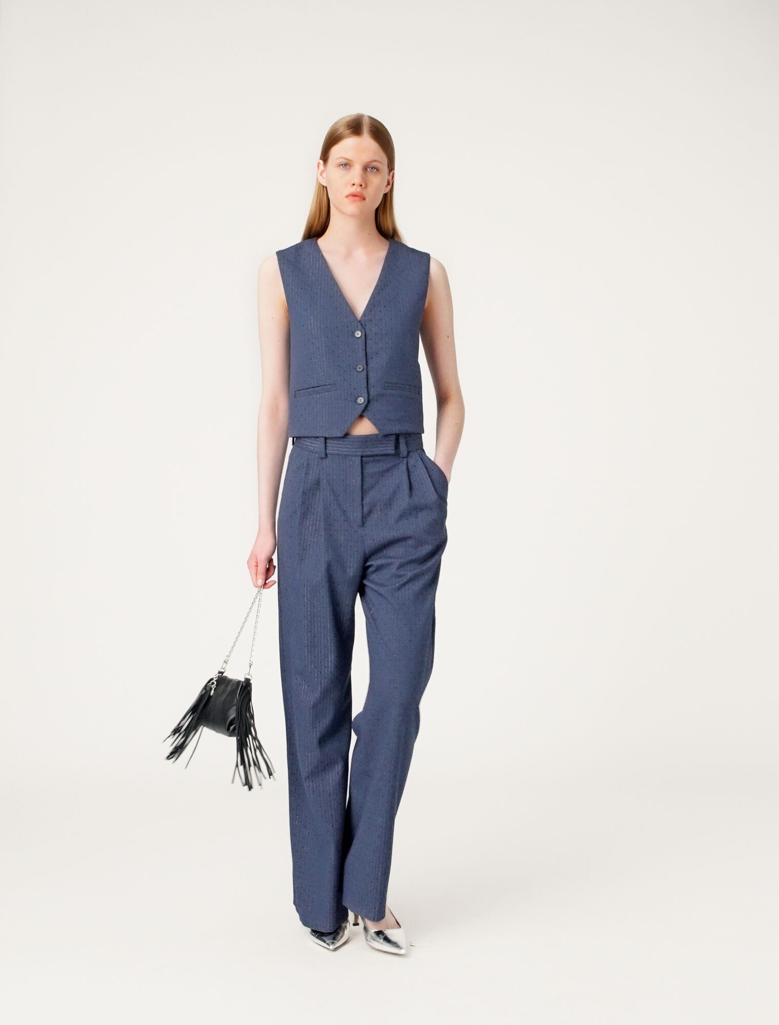 Rhinestone suit trousers