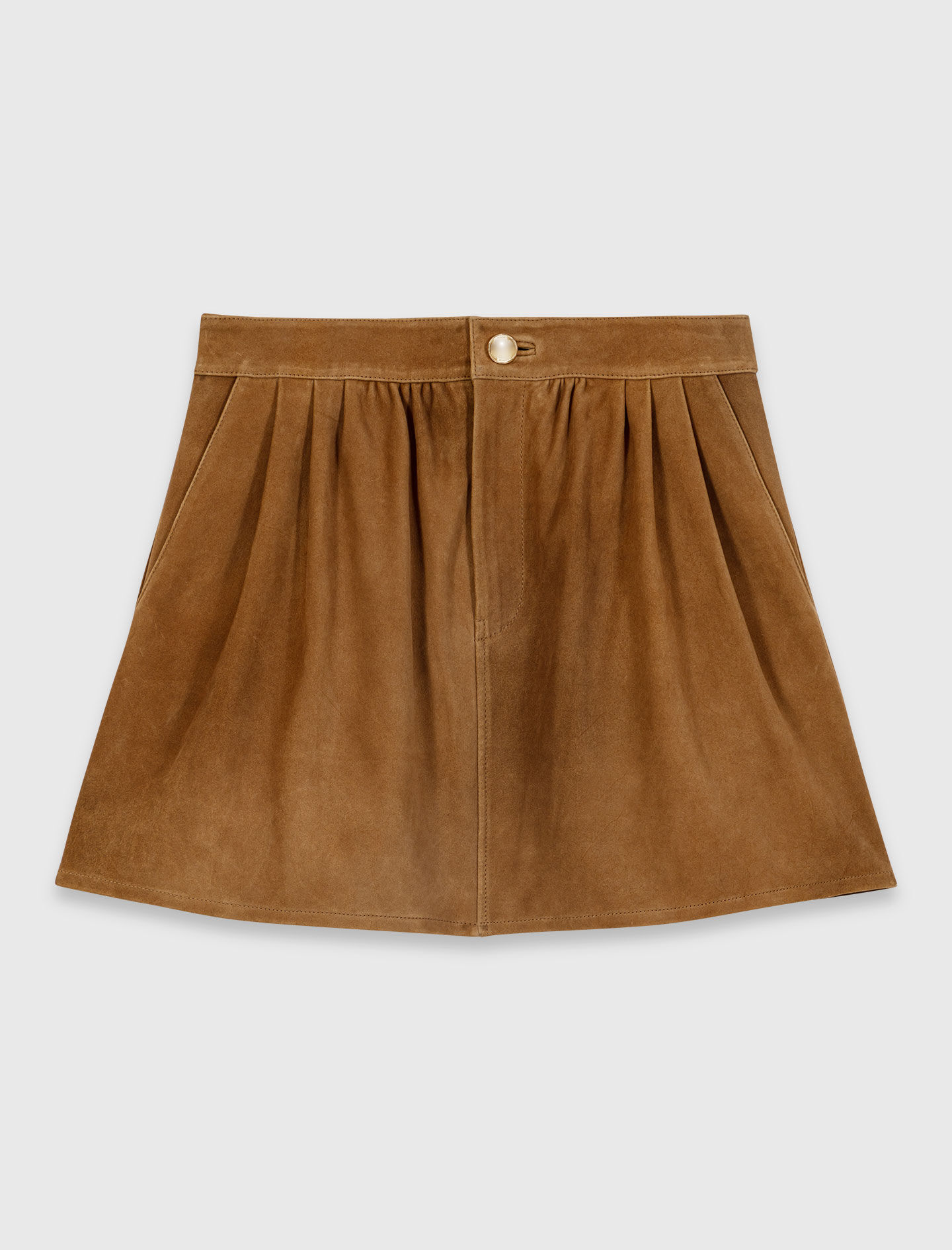 Short suede skirt Brown For Women | Maje