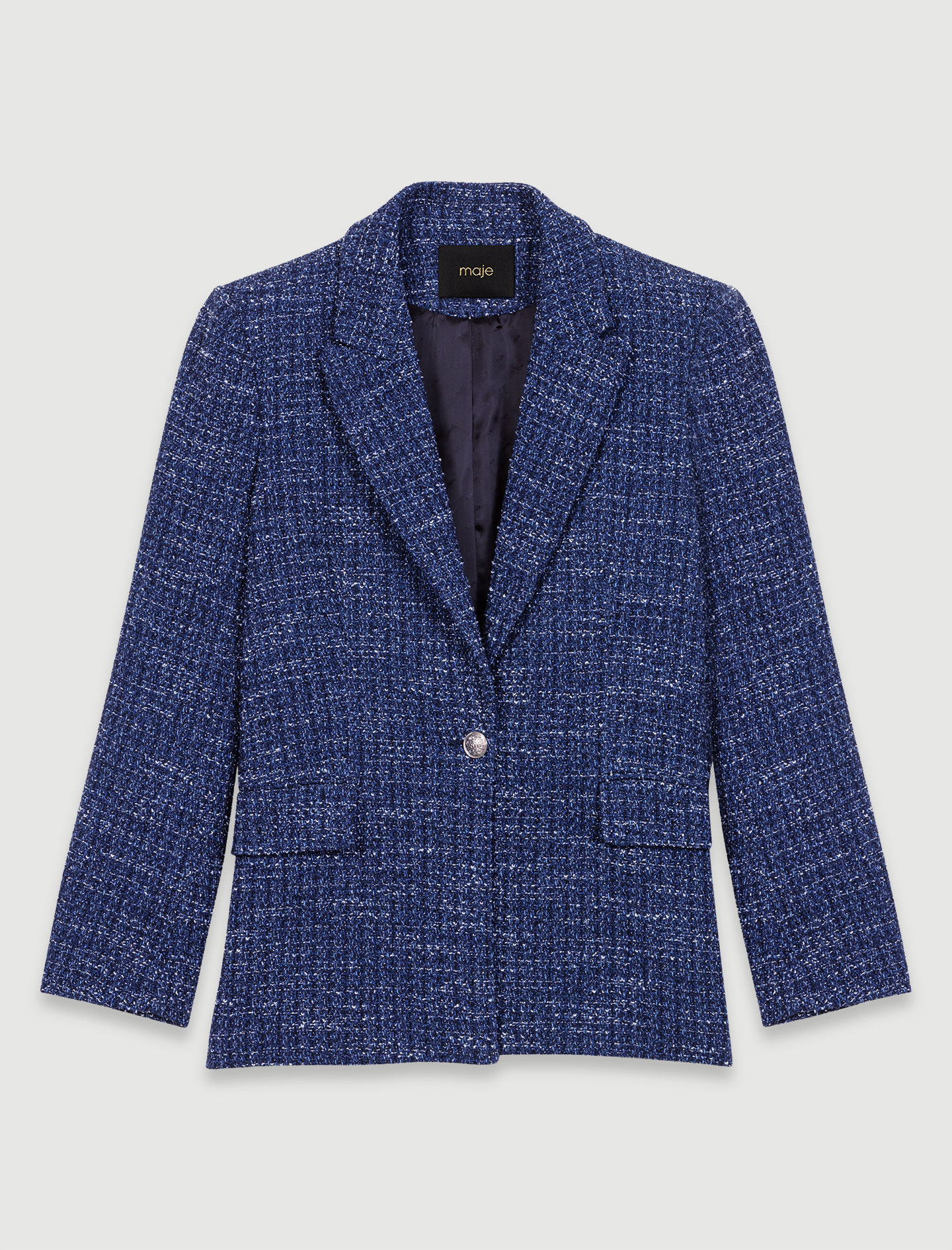 Tweed jacket Blue For Women Maje