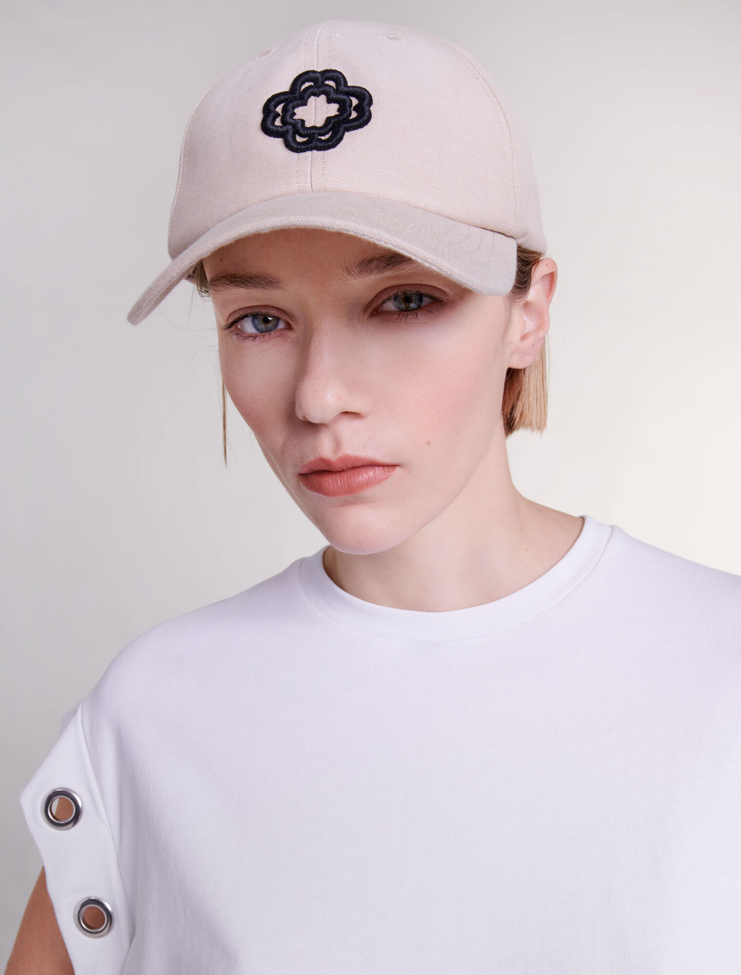 Eyelet detail T-shirt