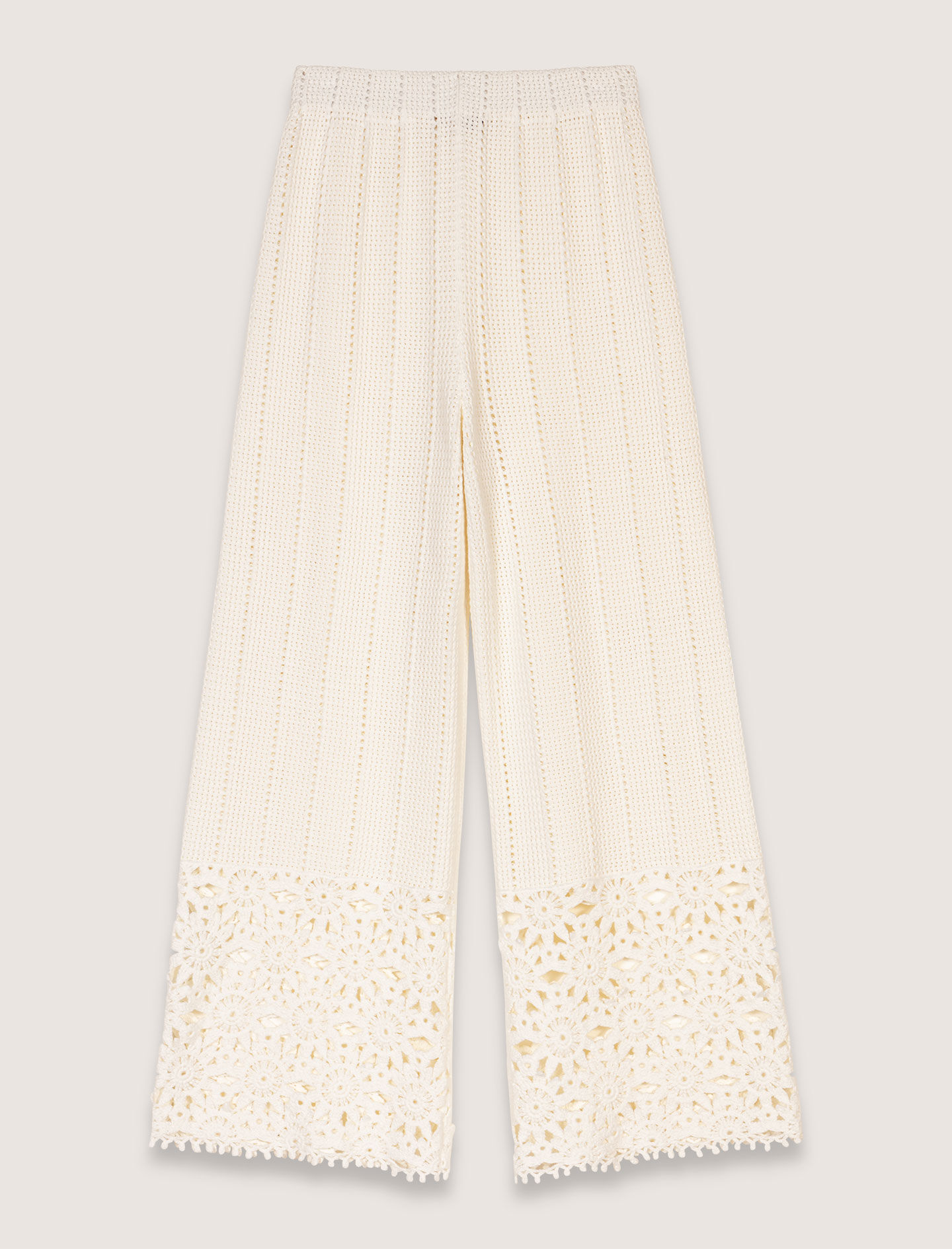 Crochet trousers White For Women | Maje