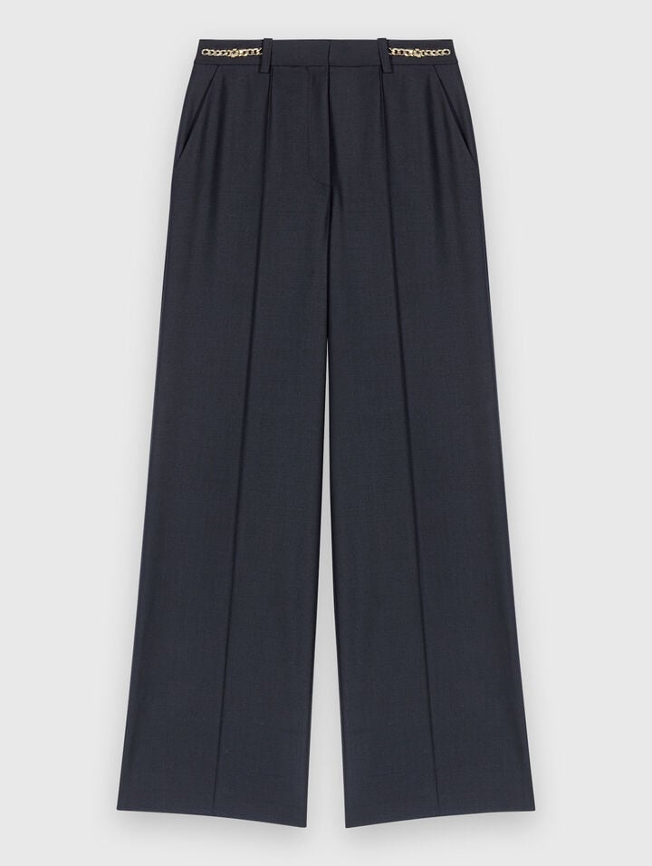 Suit trousers with chain detail