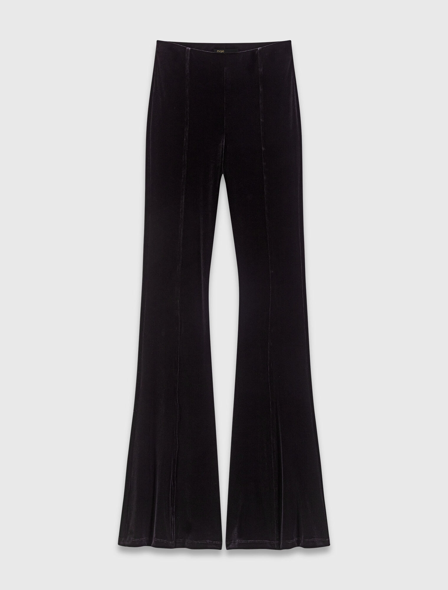 Stretch velour trousers