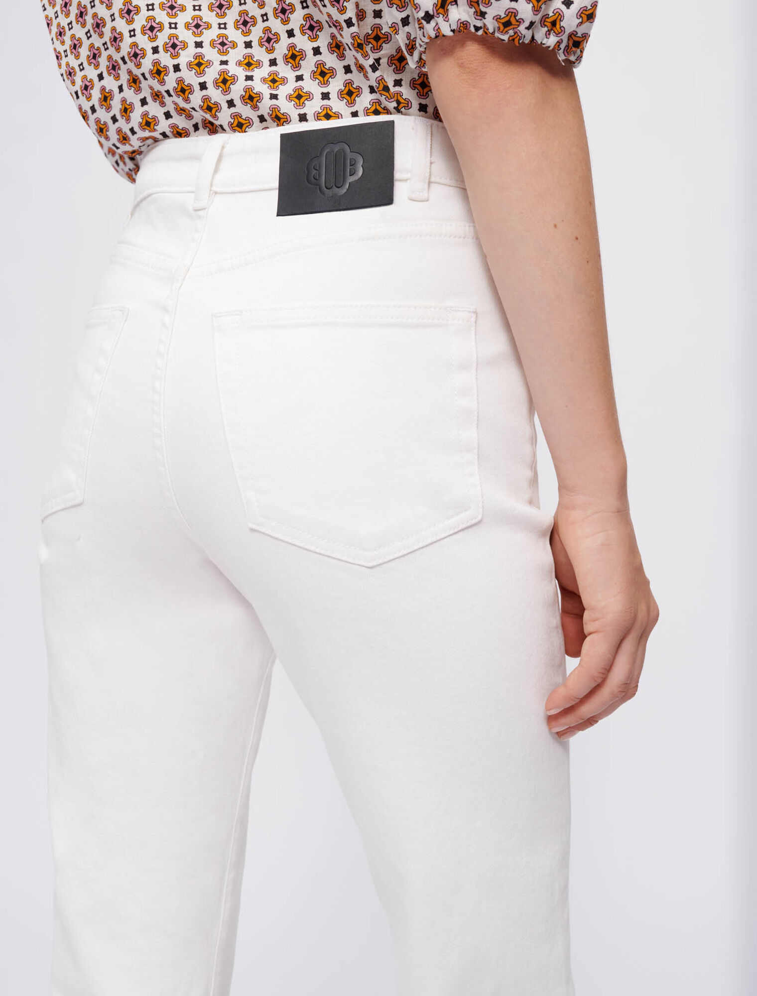 Straight white jeans
