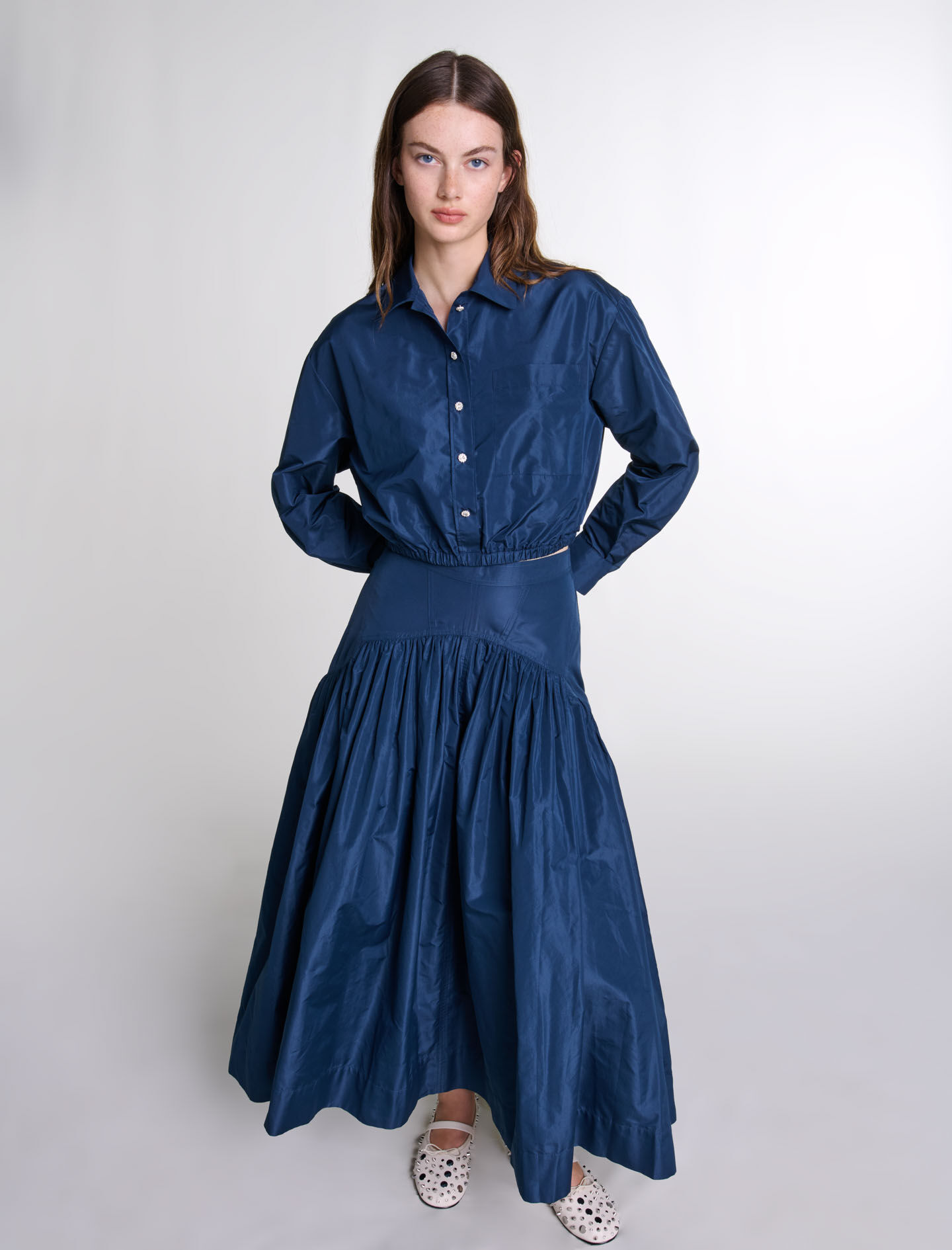 Full long skirt Blue For Women | Maje Full long skirt Blue For Women | Maje