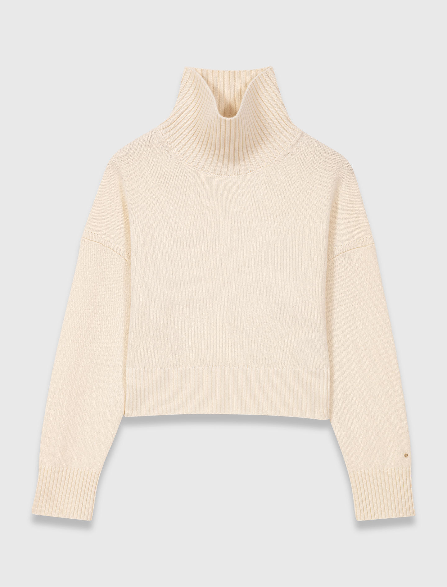High-neck cashmere sweater White For Women | Maje