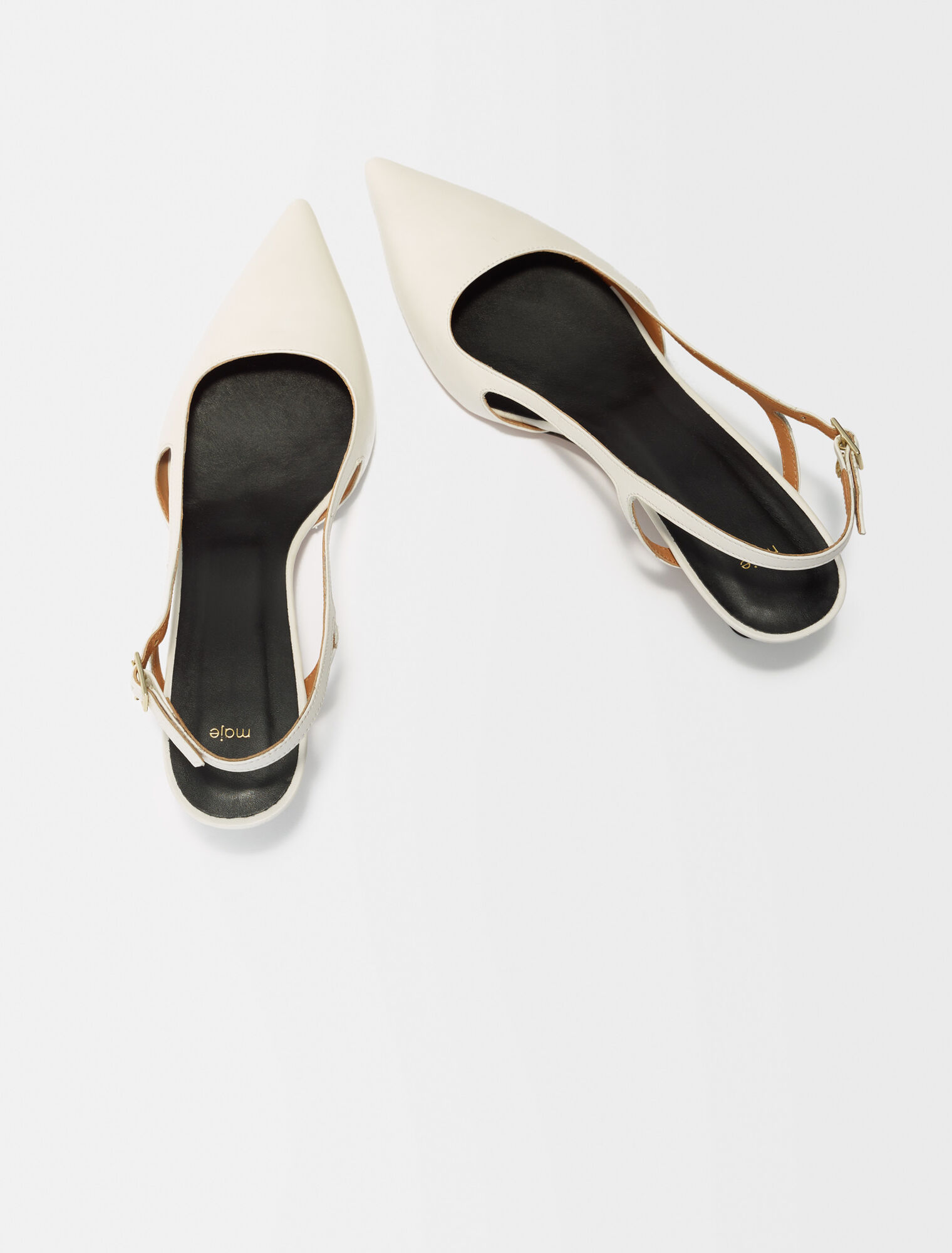 Pointed-toe pumps with straps