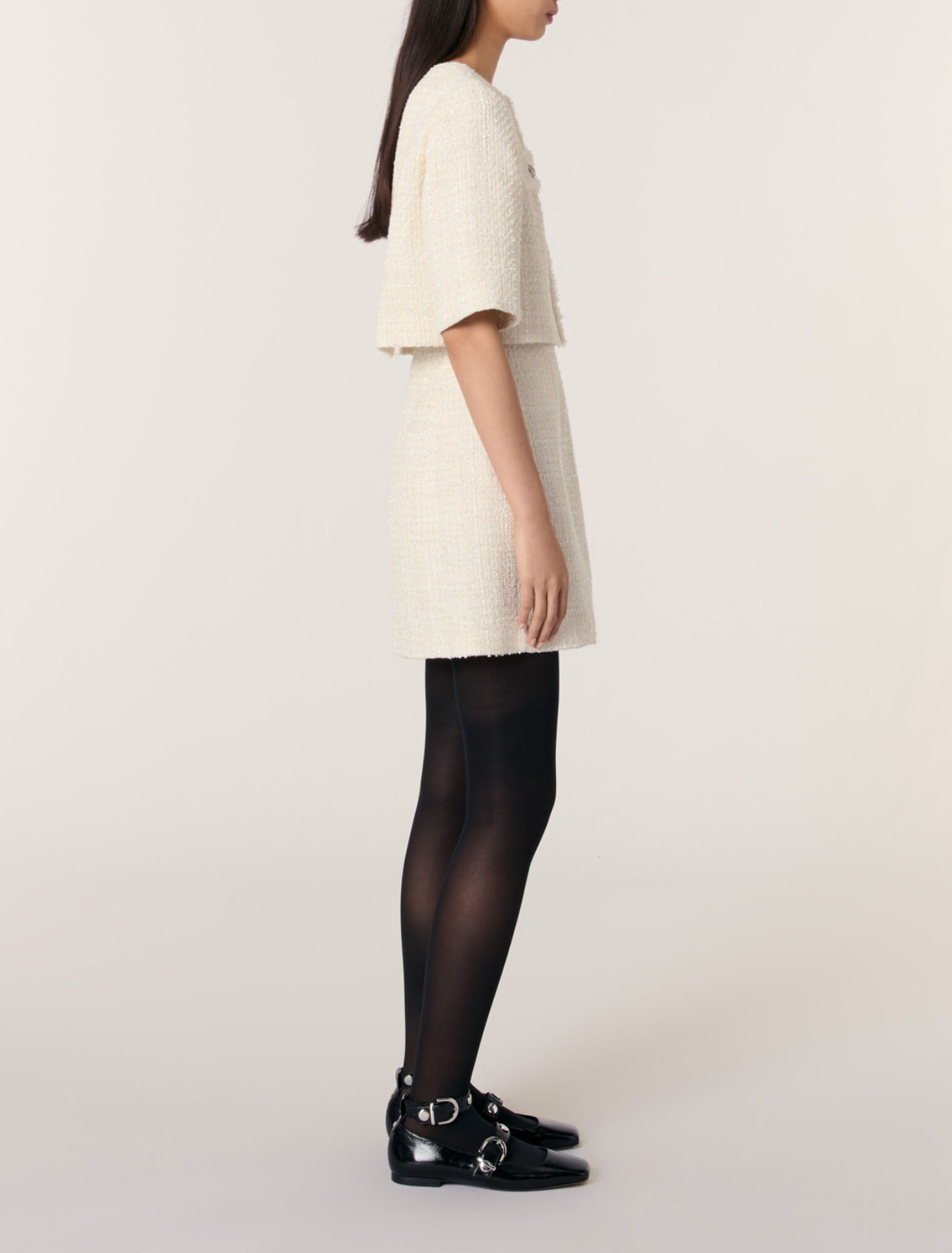 Tweed 2-in-1 mini dress