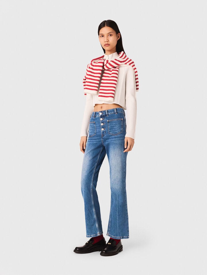 Jeans with button fly