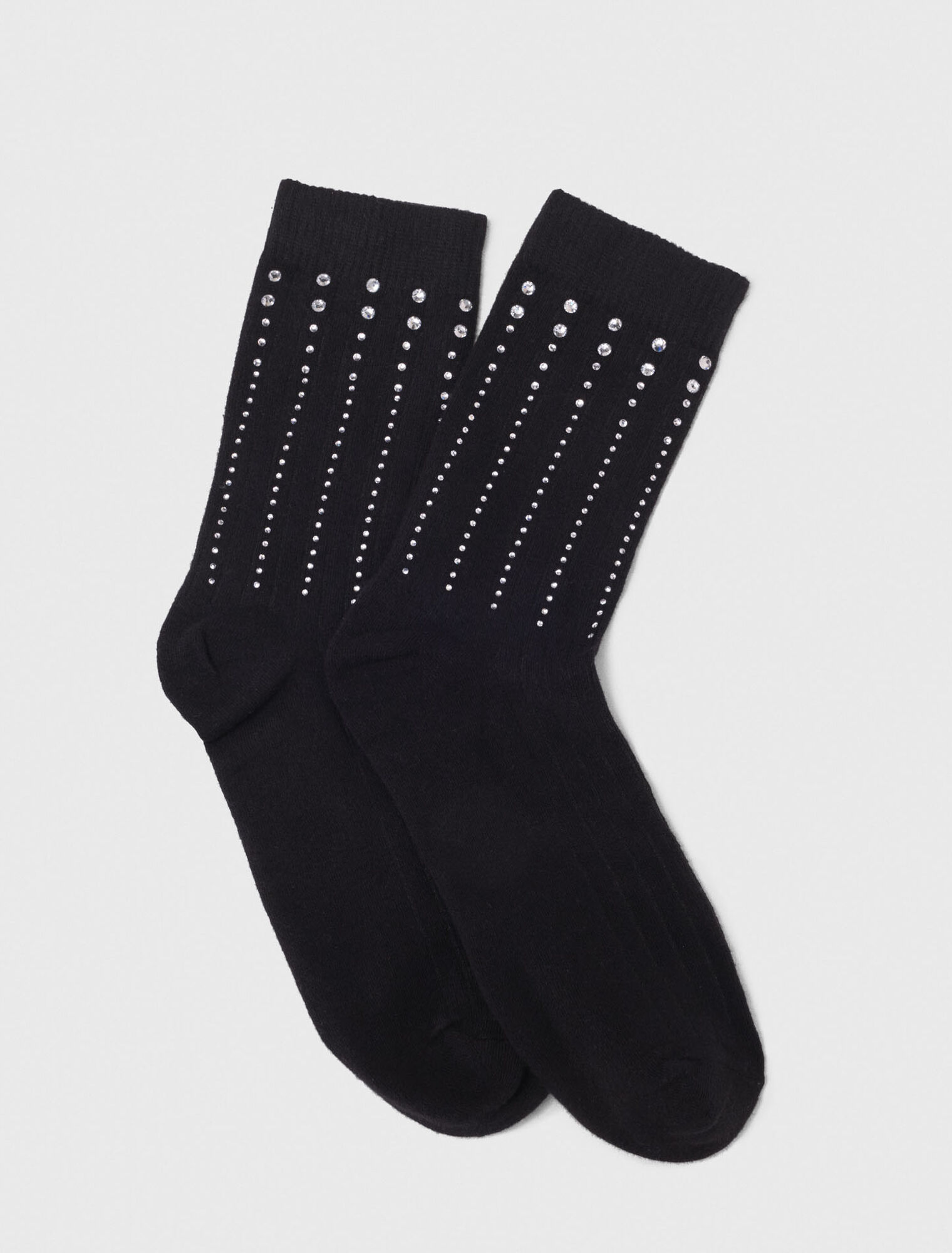 Rhinestone cotton socks