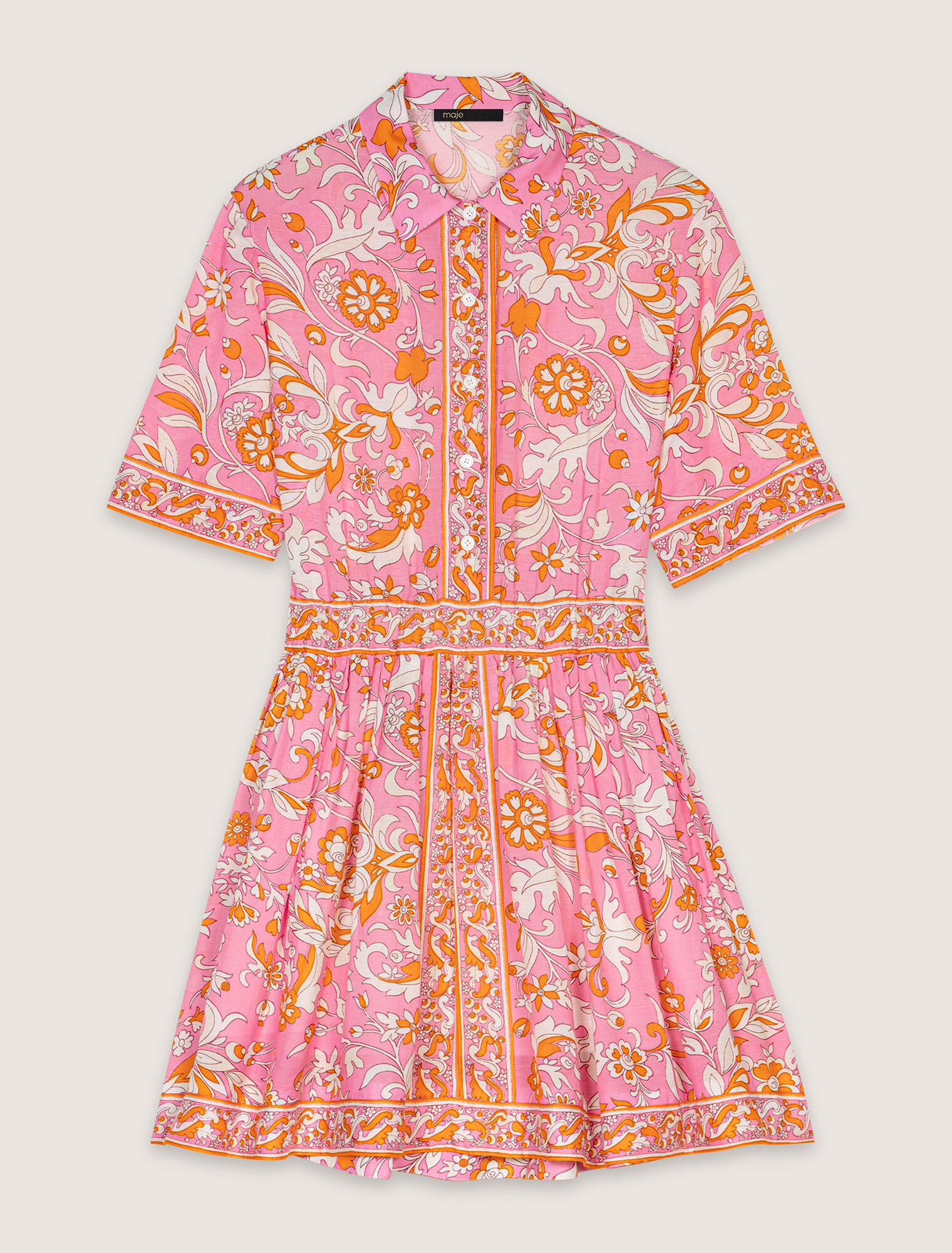 Mini flowing patterned dress