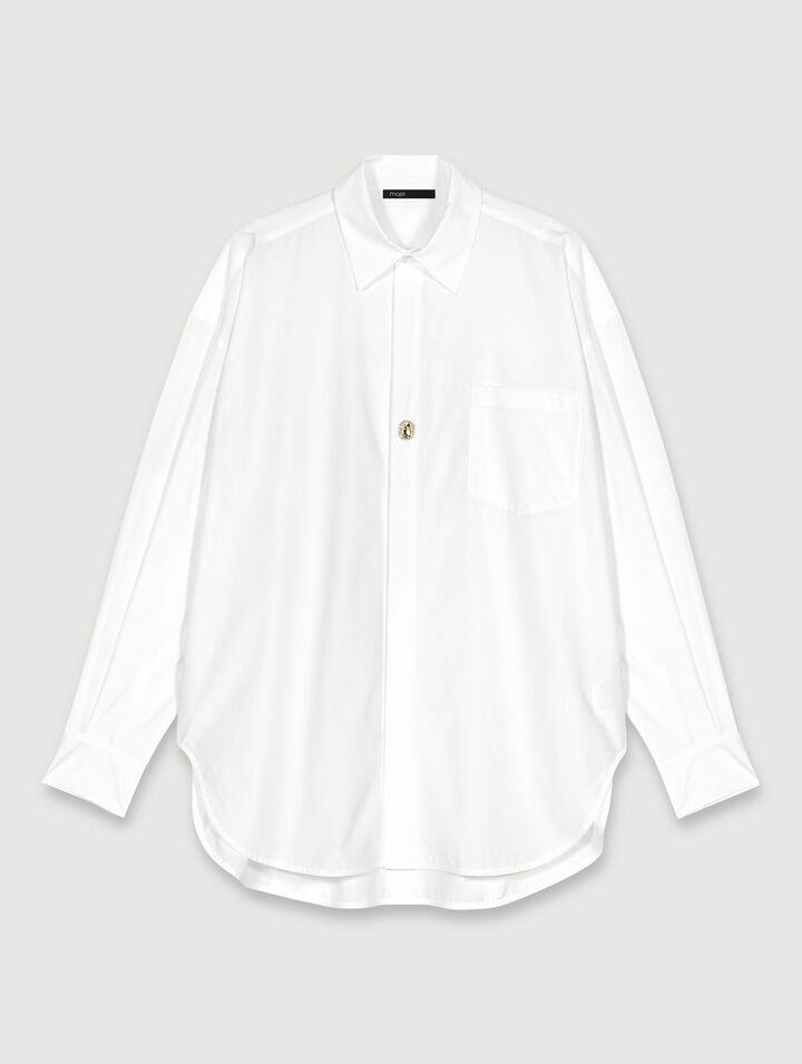 Oversized poplin shirt